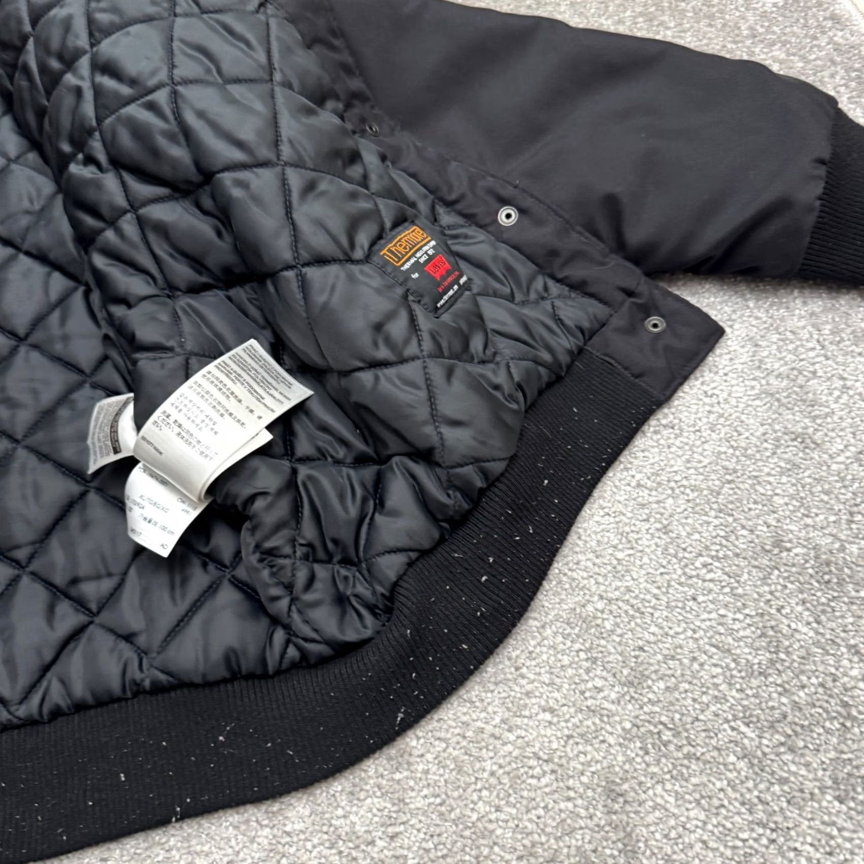 Levi's Levi's Thermore Insulated Quilted Jacket Womens XL Black Padded Snap Button Up Size XL / US 12-14 / IT 48-50 - 6 Thumbnail