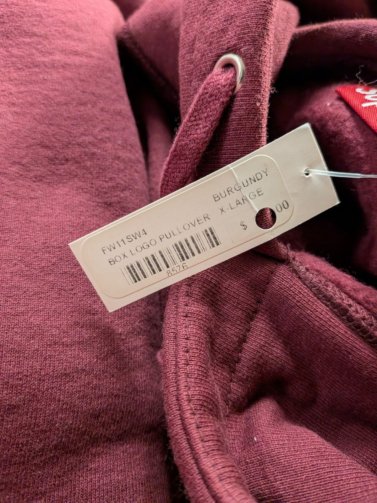 Supreme FW11 Supreme Box Logo Pullover Hooded Sweatshirt Burgundy XL Size US XL / EU 56 / 4 - 9 Thumbnail