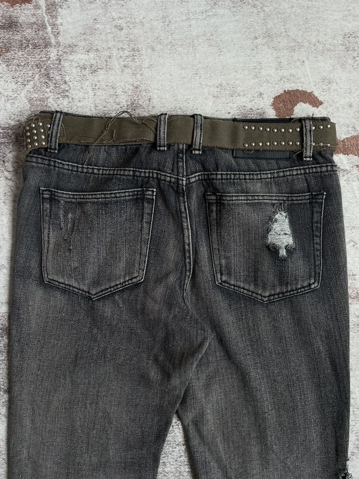 Japanese Brand Vintage Y2K Thrashed LGB Style Flare Denim Pants Size US 32 / EU 48 - 4 Thumbnail