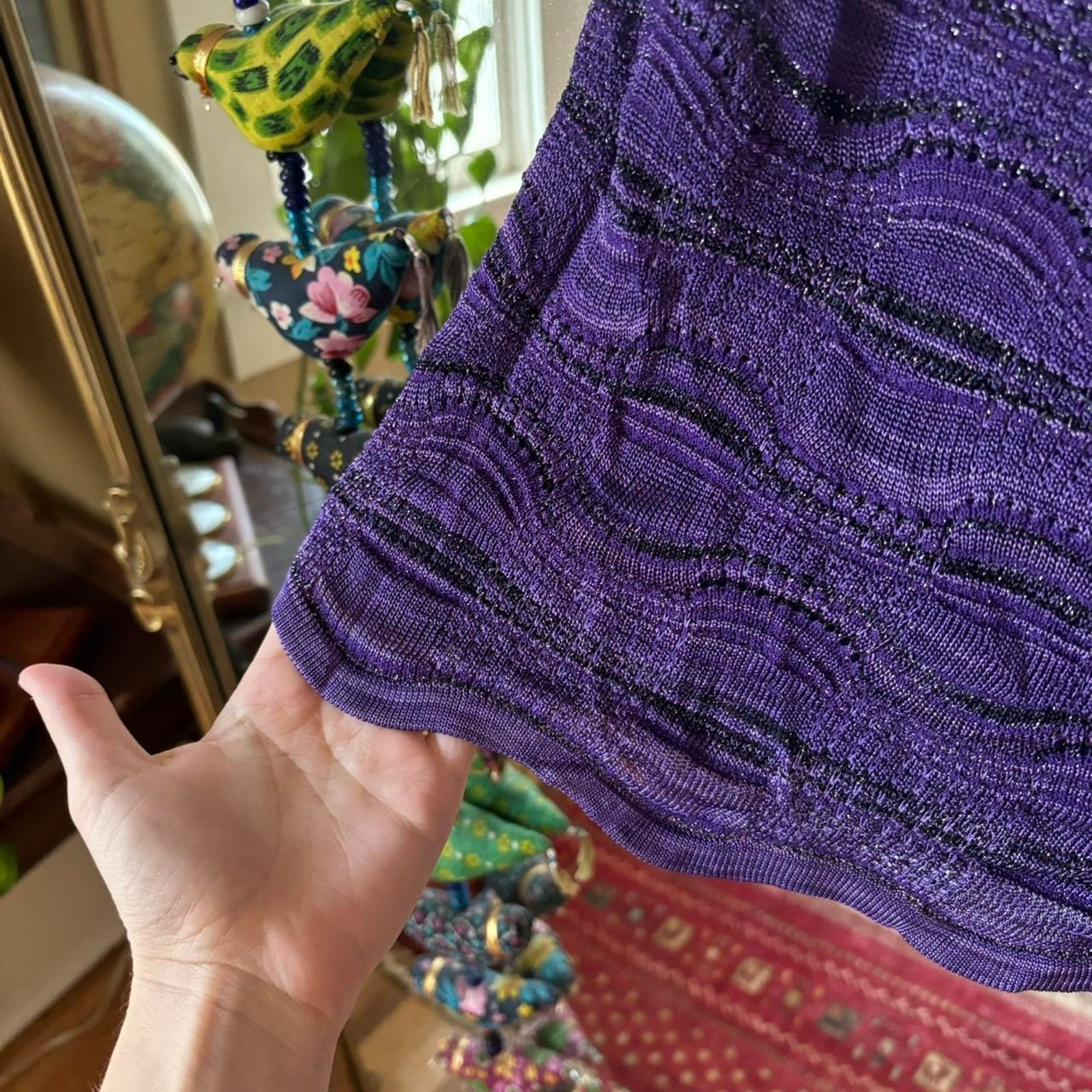 Jones New York Vintage Jones New York Y2K Purple Sparkly Tank Medium Size M / US 6-8 / IT 42-44 - 6 Thumbnail