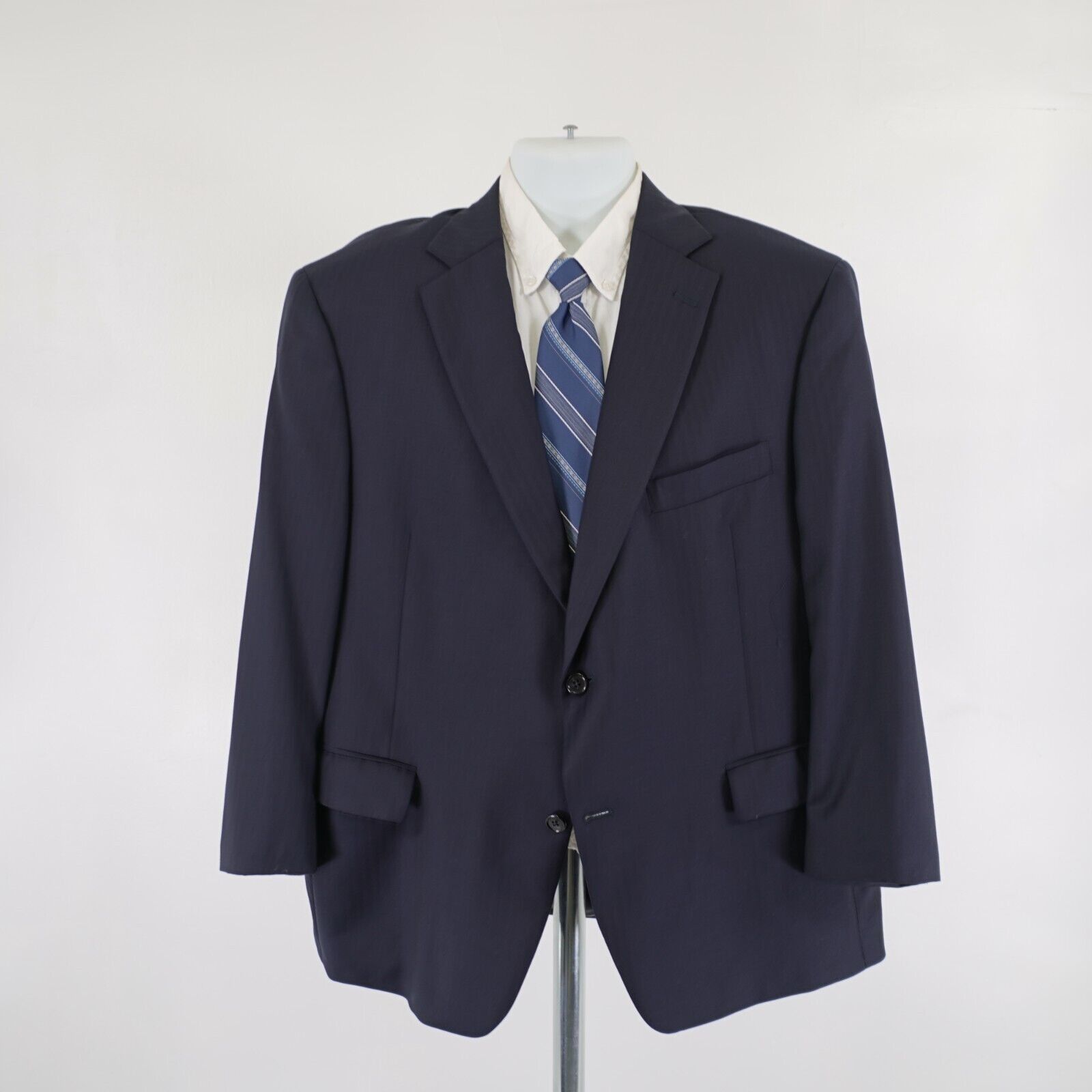 Hart Schaffner Marx Hart Schaffner Marx Gold Trumpeter Nordstrom Wool Blue Herri Size 44S - 4 Thumbnail