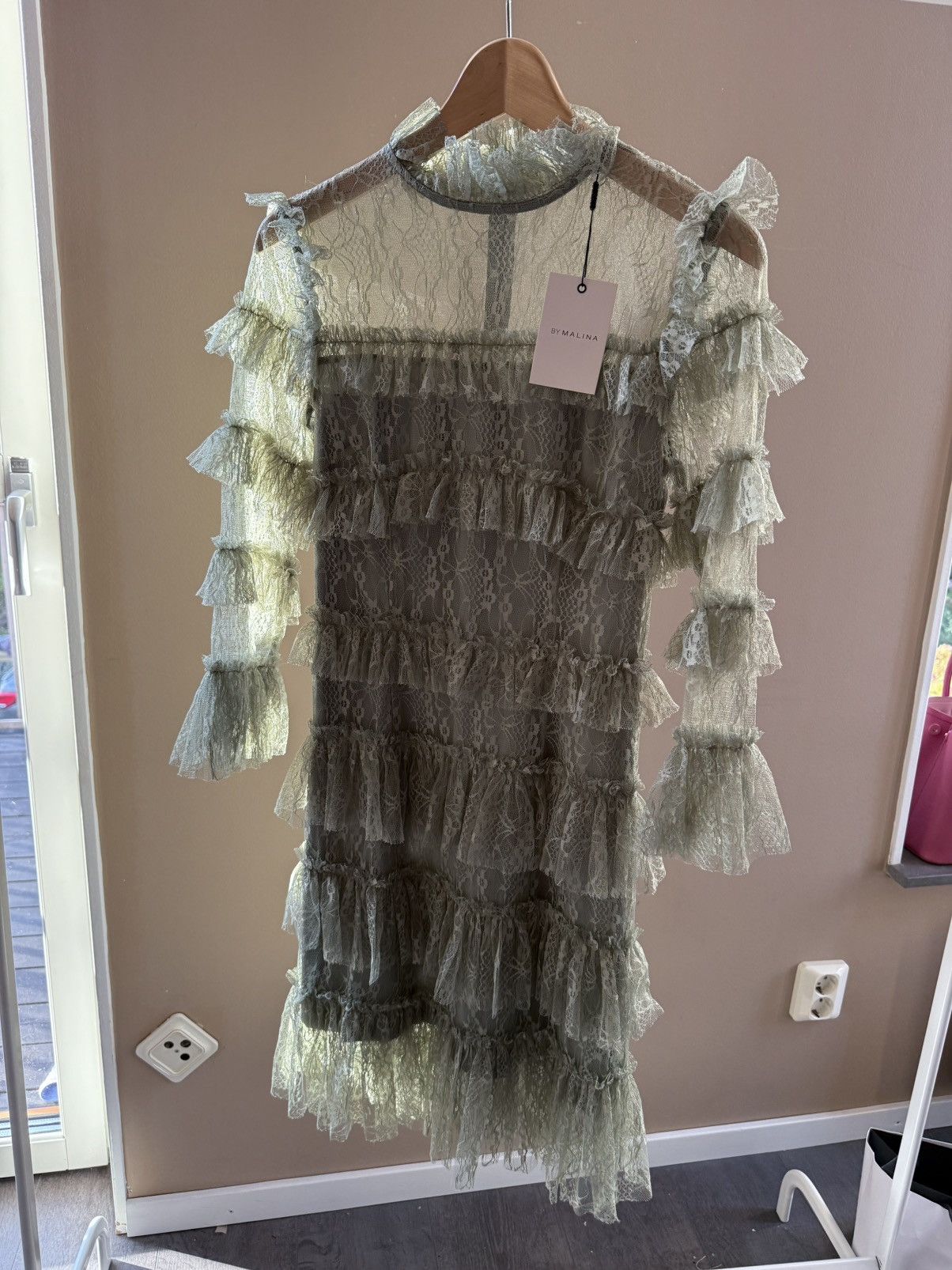Other By Malina Green Lace dress Size S / US 4 / IT 40 - 6 Thumbnail