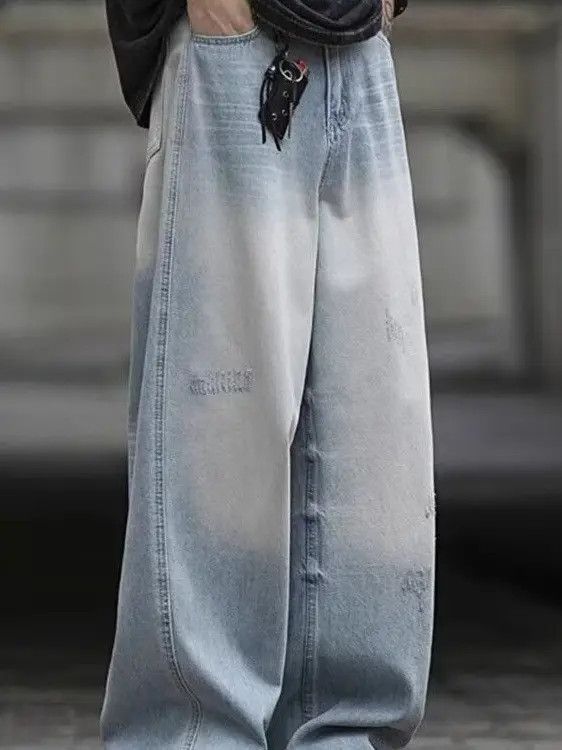 Japanese Brand × Jean Retro loose wide leg straight leg jeans Size US 30 / EU 46 - 3 Thumbnail