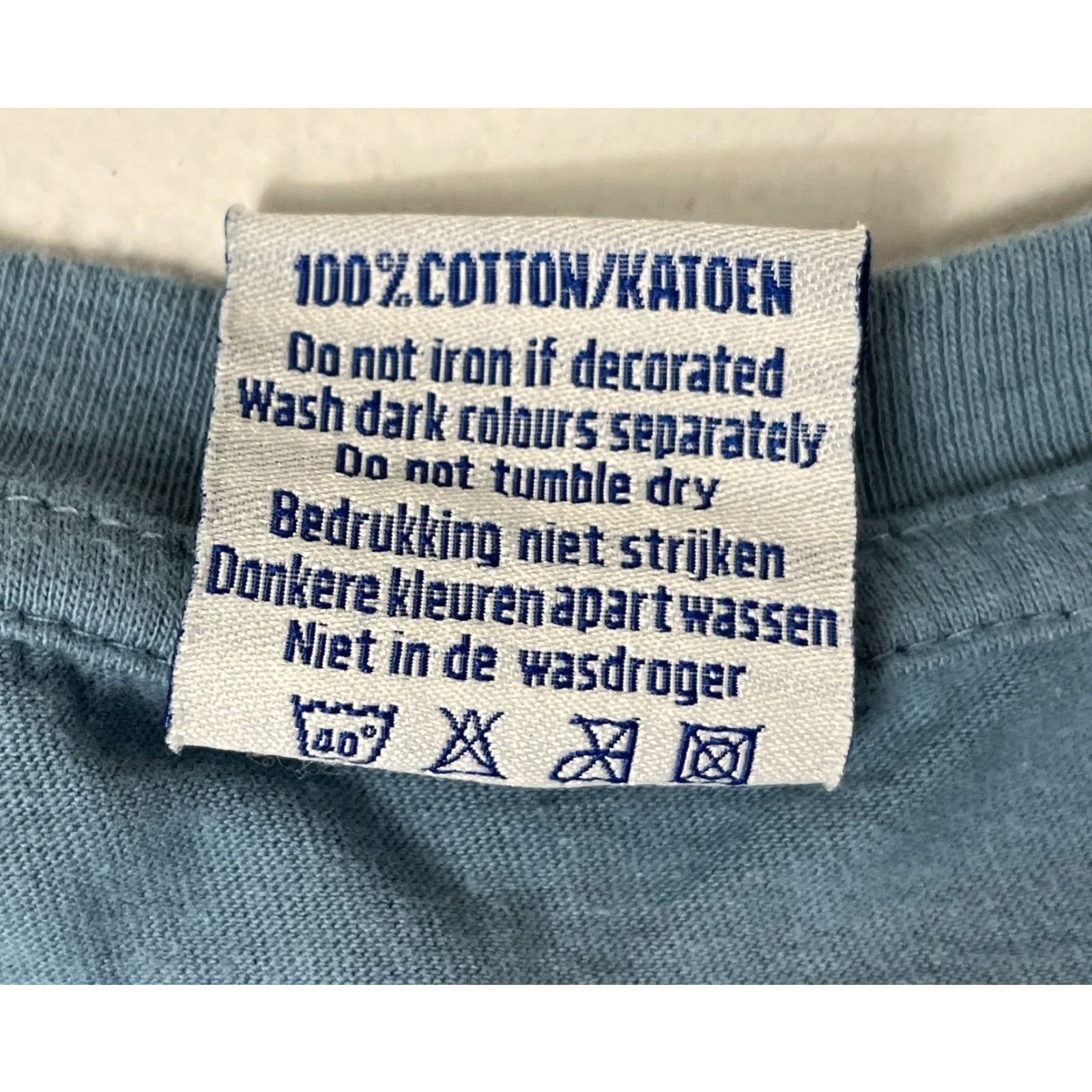Vintage VINTAGE Fox Originals T-Shirt Amsterdam Red Light District Unisex Adults L Blue Graphic Print 90s Boys Mens Womens Size US L / EU 52-54 / 3 - 5 Thumbnail