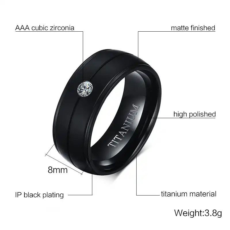 Other Pure Titanium Black Ring Size ONE SIZE - 2 Thumbnail