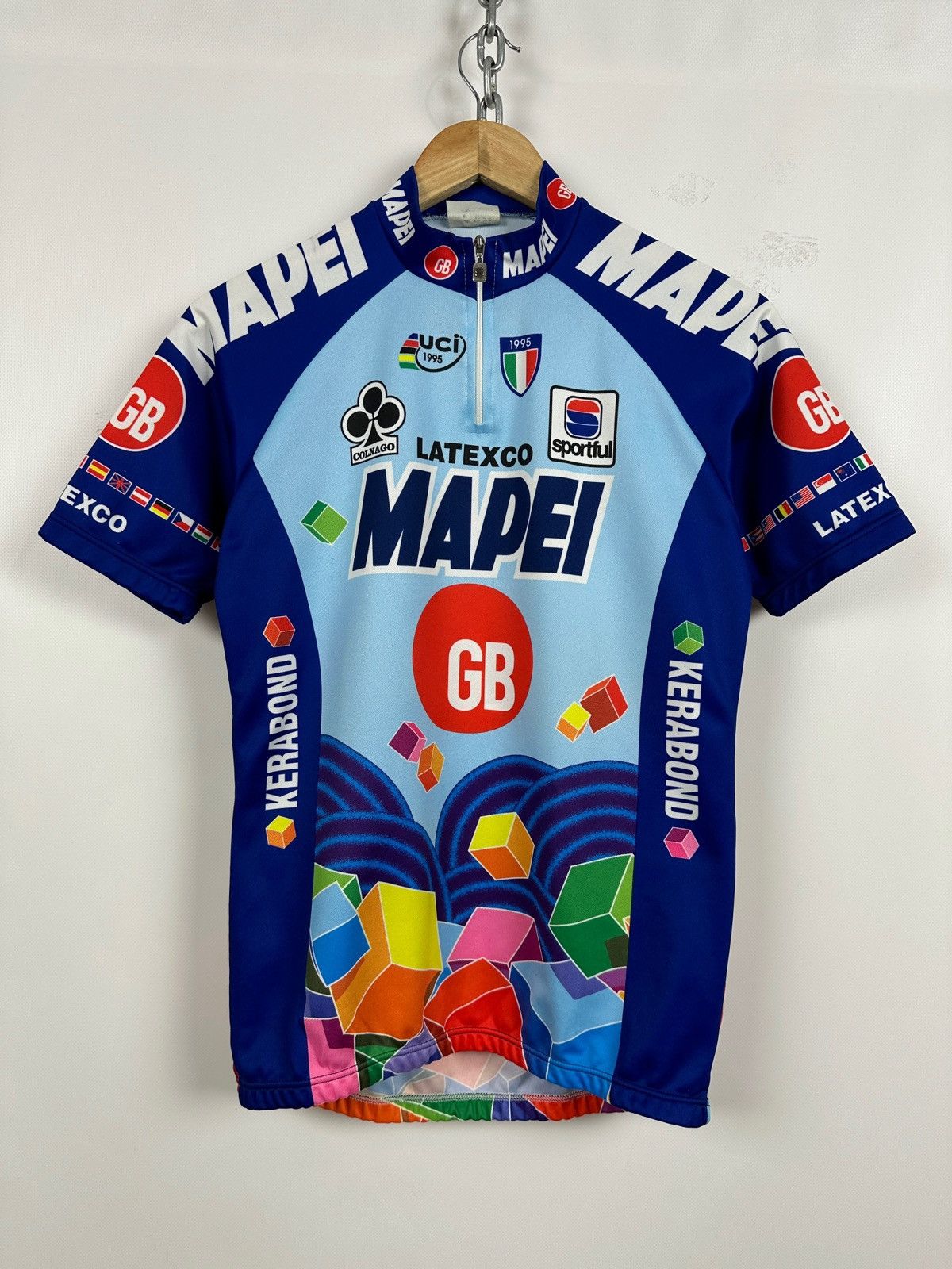 Vintage 1995 Vintage Sportful Mapei GB Cycling Jersey Size US M / EU 48-50 / 2 - 1 Thumbnail