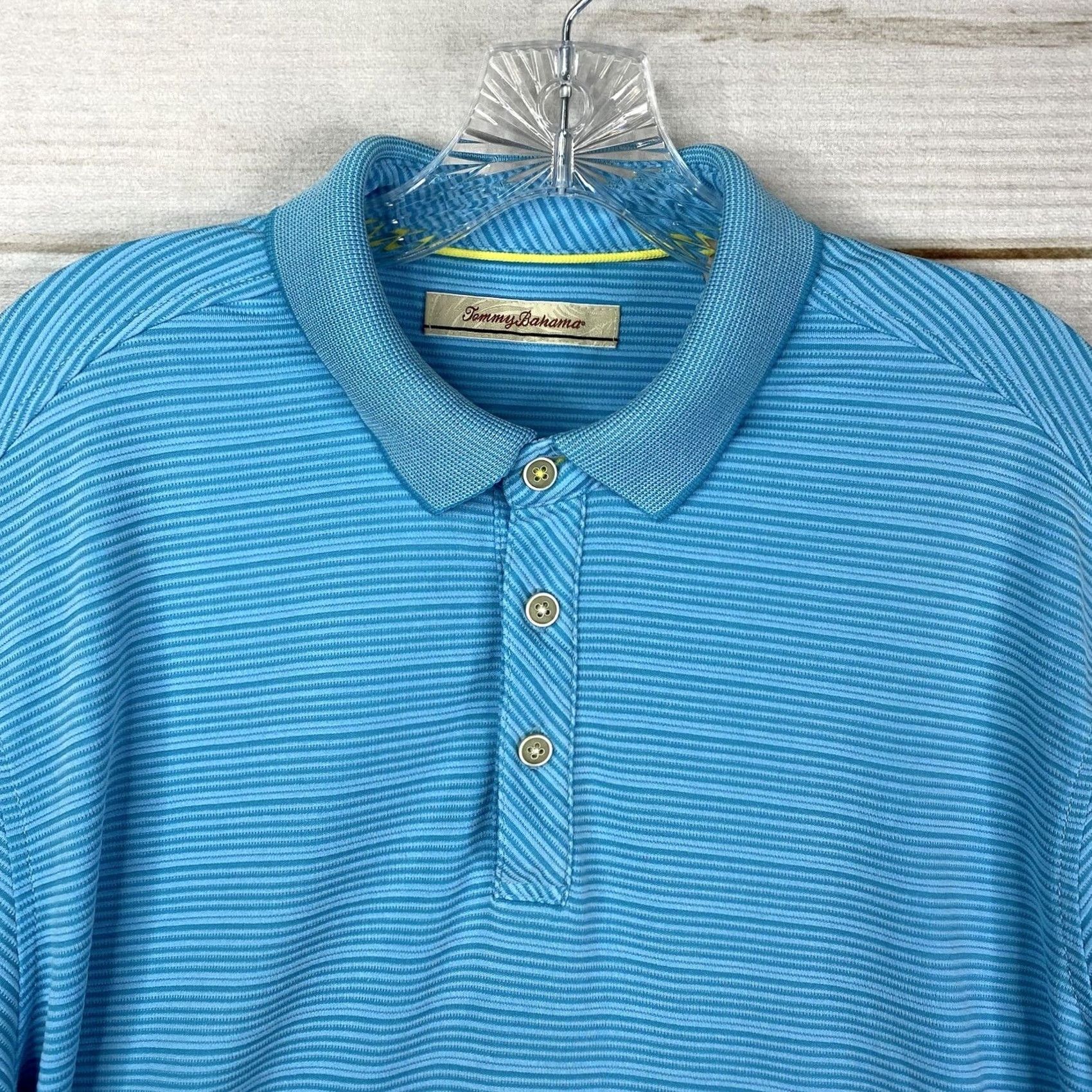 Tommy Bahama Tommy Bahama Shirt Mens Medium Blue Polo Golf Hawaiian 1/4 Button Up Camp Beach Shirt Size US M / EU 48-50 / 2 - 2 Thumbnail