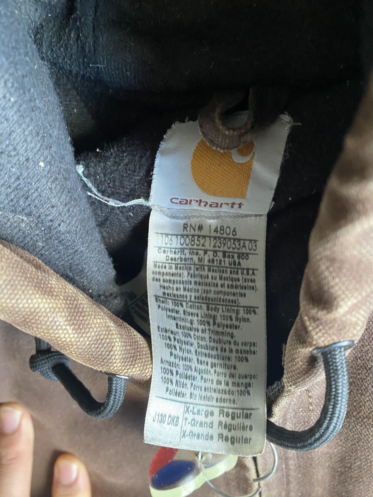 Carhartt Insane mens Brown Carhartt J130 GRAIL Size US XL / EU 56 / 4 - 5 Thumbnail