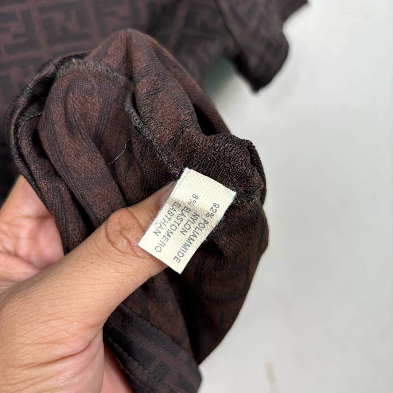 Fendi Vintage Fendi Mare Zucca Monogram Polo Shirt Brown IT40 Size S / US 4 / IT 40 - 7 Thumbnail