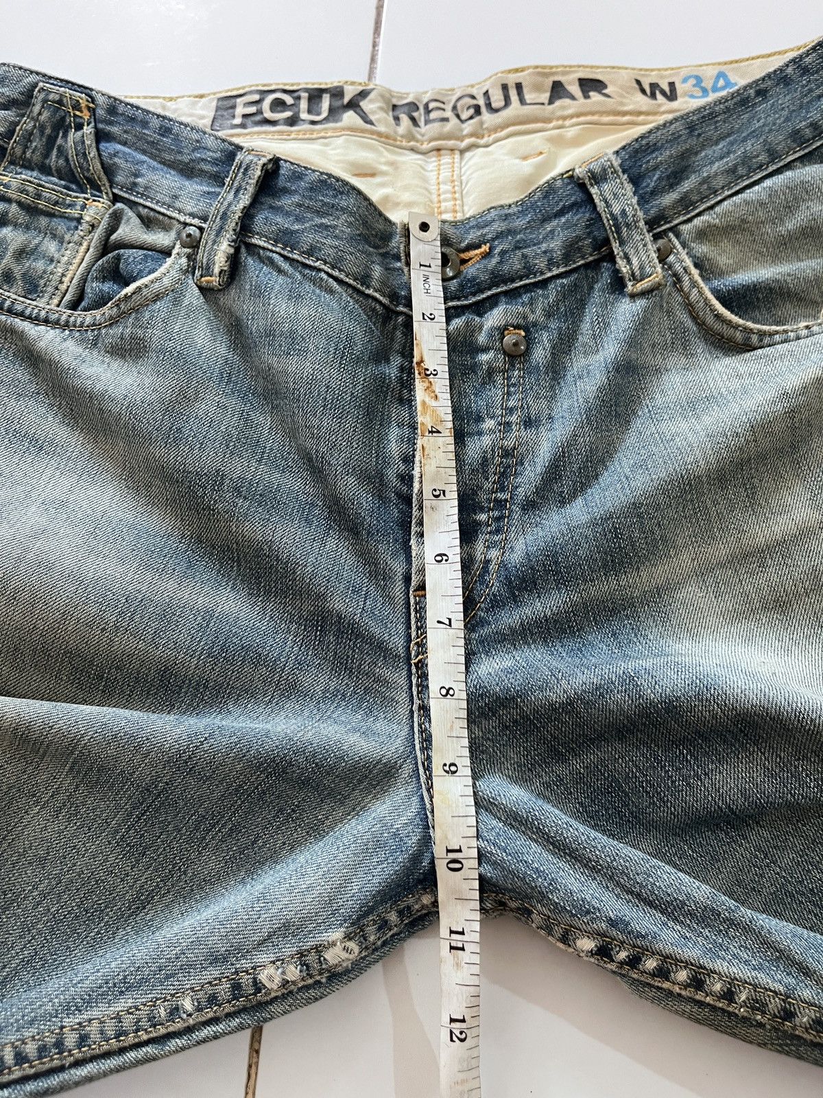 FCUK × French Connection DISTRESSED FCUK GUNS JEANS Size US 34 / EU 50 - 14 Thumbnail
