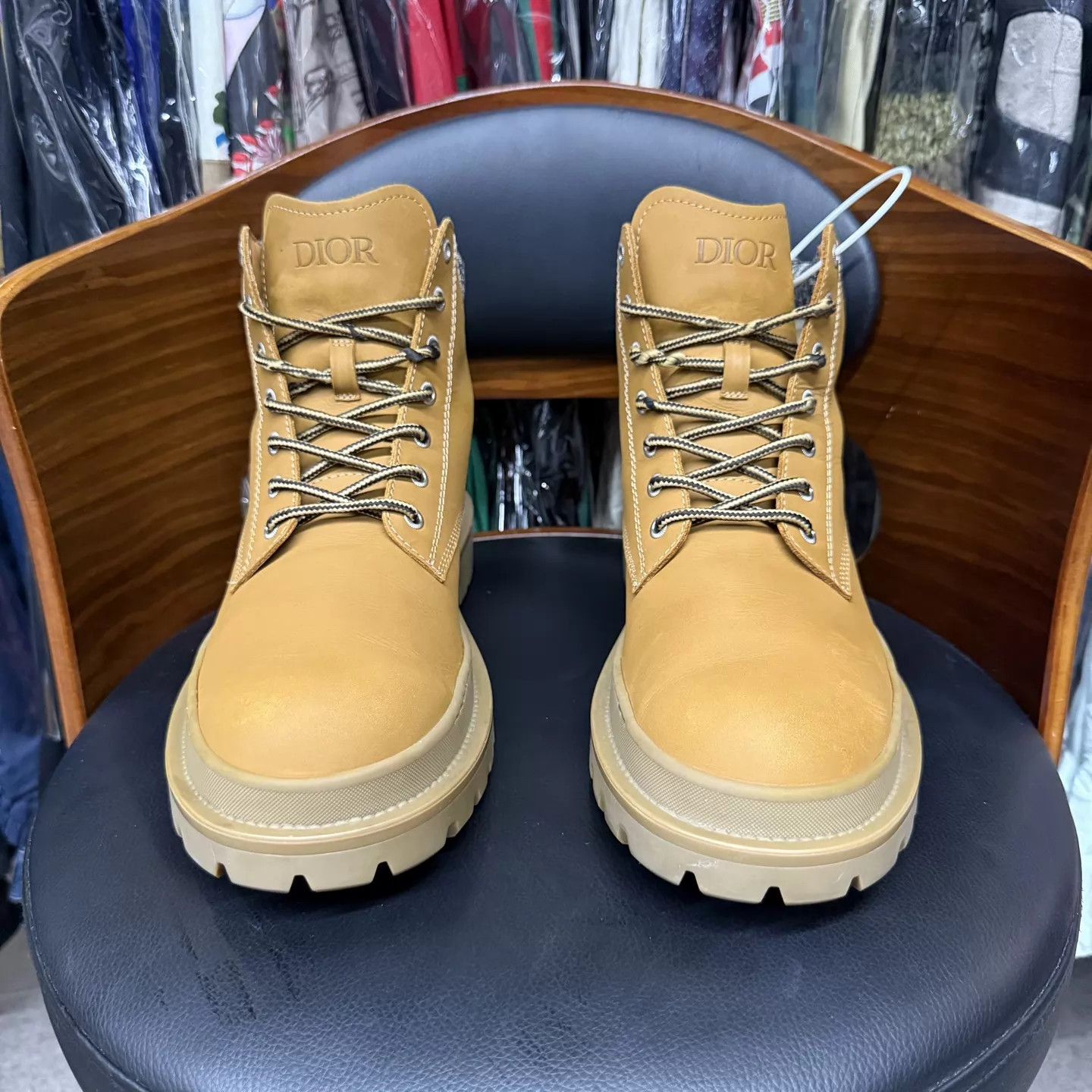 Dior Dior Oblique Print Outdoor Yellow Boots 42 Worn 2x Size US 9 / EU 42 - 2 Thumbnail