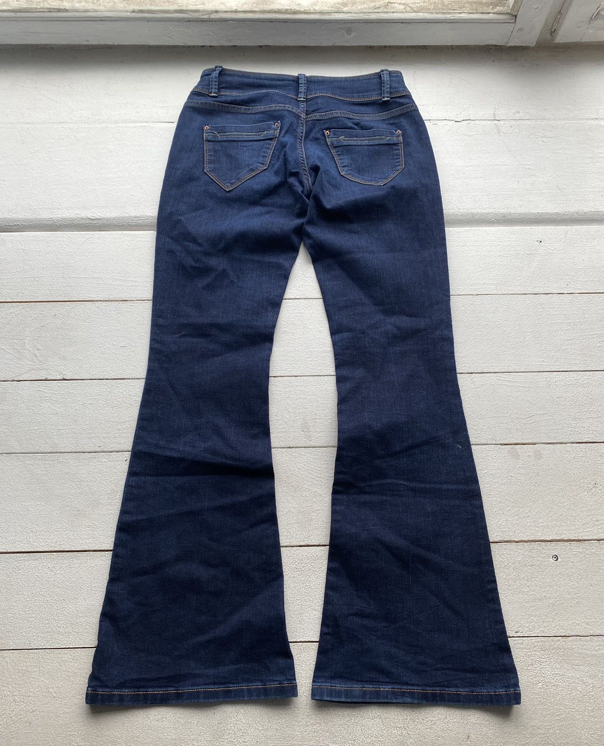 Designer Jane Norman Flare Bell Bottom Blue 28 Womens Jeans Size 28" / US 6 / IT 42 - 9 Thumbnail