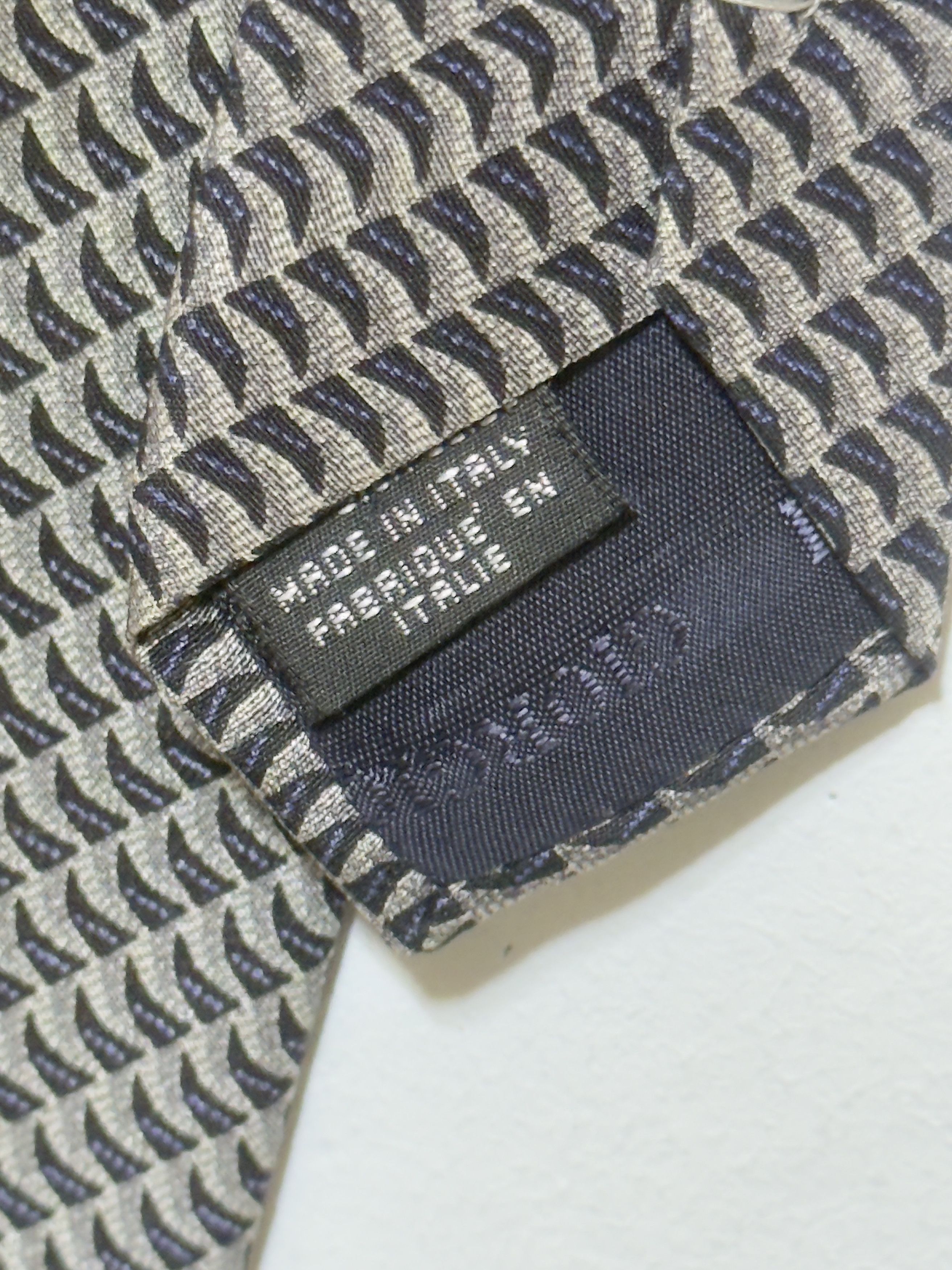 Emporio Armani × Giorgio Armani 2x gold silk tie Giorgio Emporio Armani gold and blue navy Size ONE SIZE - 8 Thumbnail