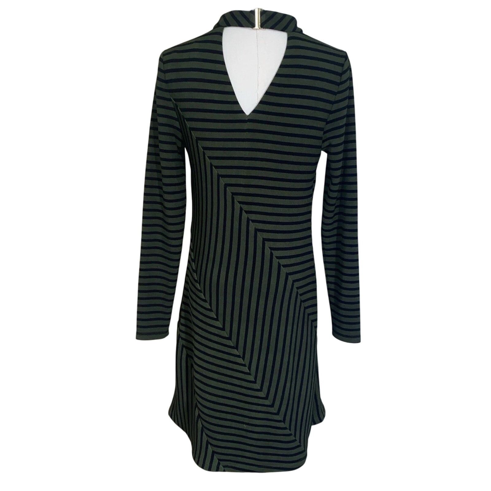 Anthropologie Anthropologie Hutch Green Black Long Sleeve Dress size XS Size XS / US 0-2 / IT 36-38 - 3 Thumbnail