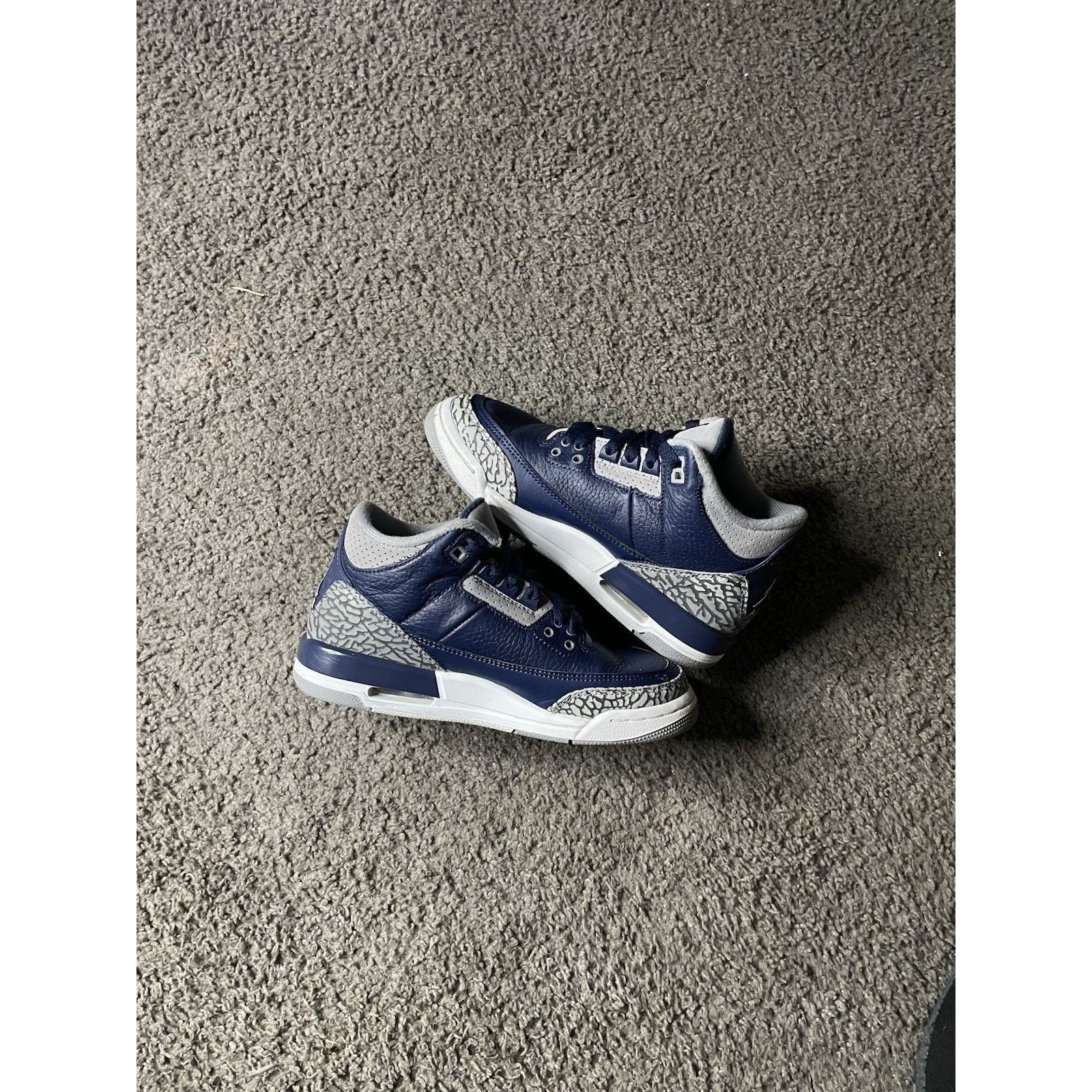 Nike Size 4y- Air Jordan 3 Retro GS Georgetown Women Size 5.5 Size US 5 / EU 37 - 3 Thumbnail