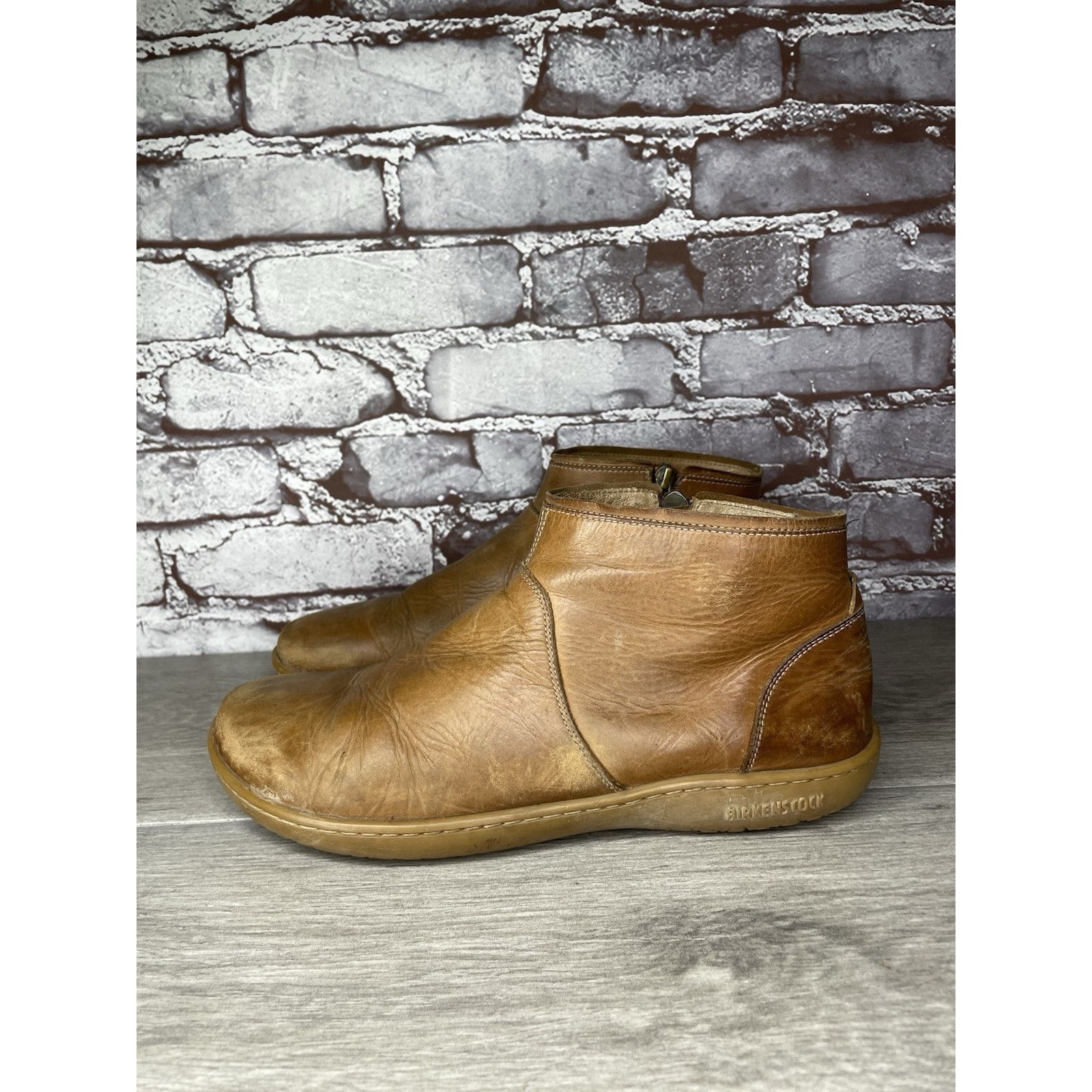 Birkenstock Birkenstock Boots Brown Leather Ankle Zip Comfort Walking Sh Size US 9.5 / IT 39.5 - 1 Thumbnail