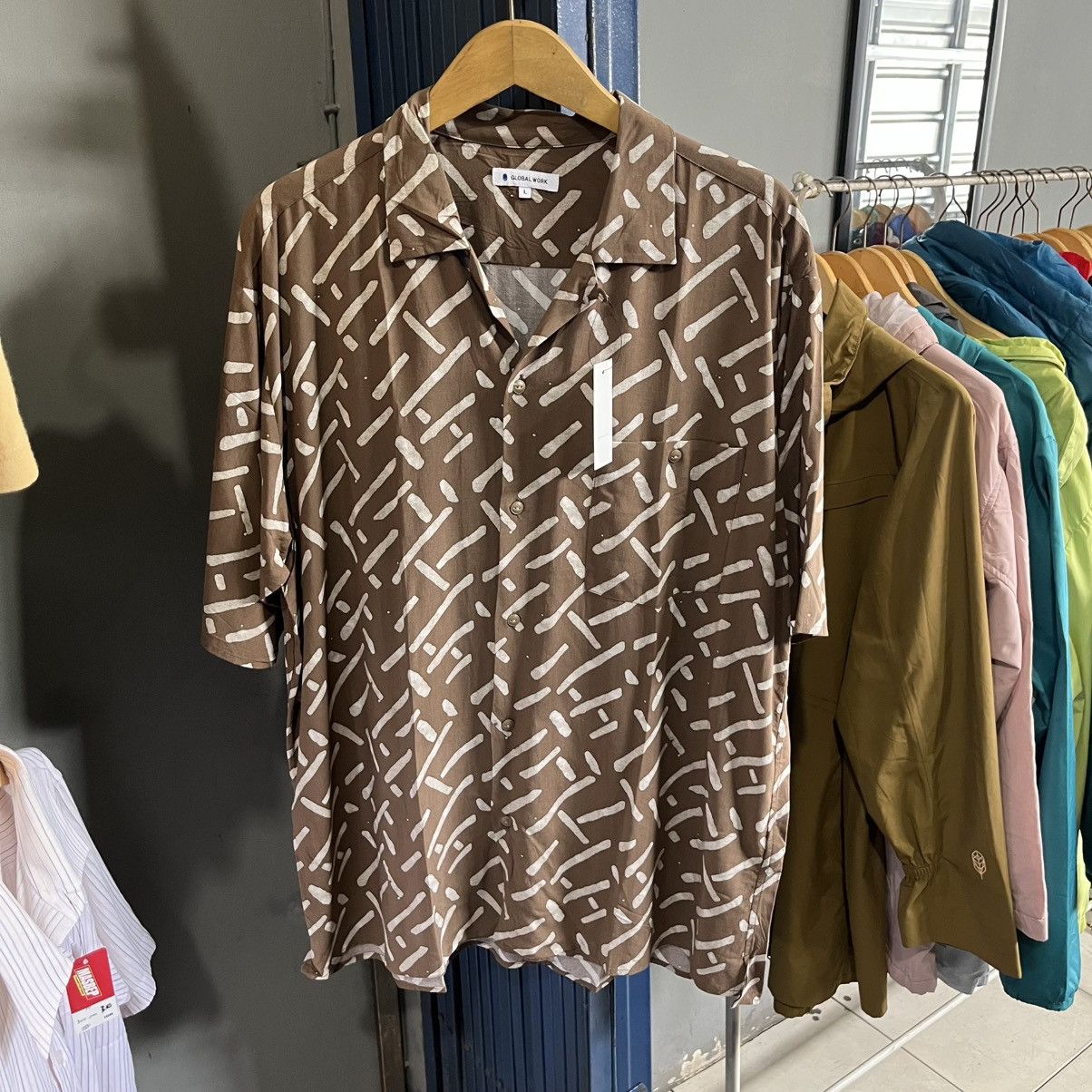 Issey Miyake Global work Open Collar Short Sleeve shirt Size US L / EU 52-54 / 3 - 1 Thumbnail
