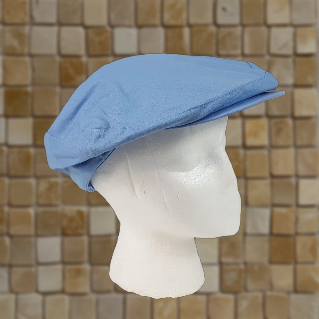 Vintage Vintage 80s Blue Preppy Cabbie Golf Hat Newsboy Gatsby Cap Men One Size Adjustable Newsboy Cap Size ONE SIZE - 1 Thumbnail