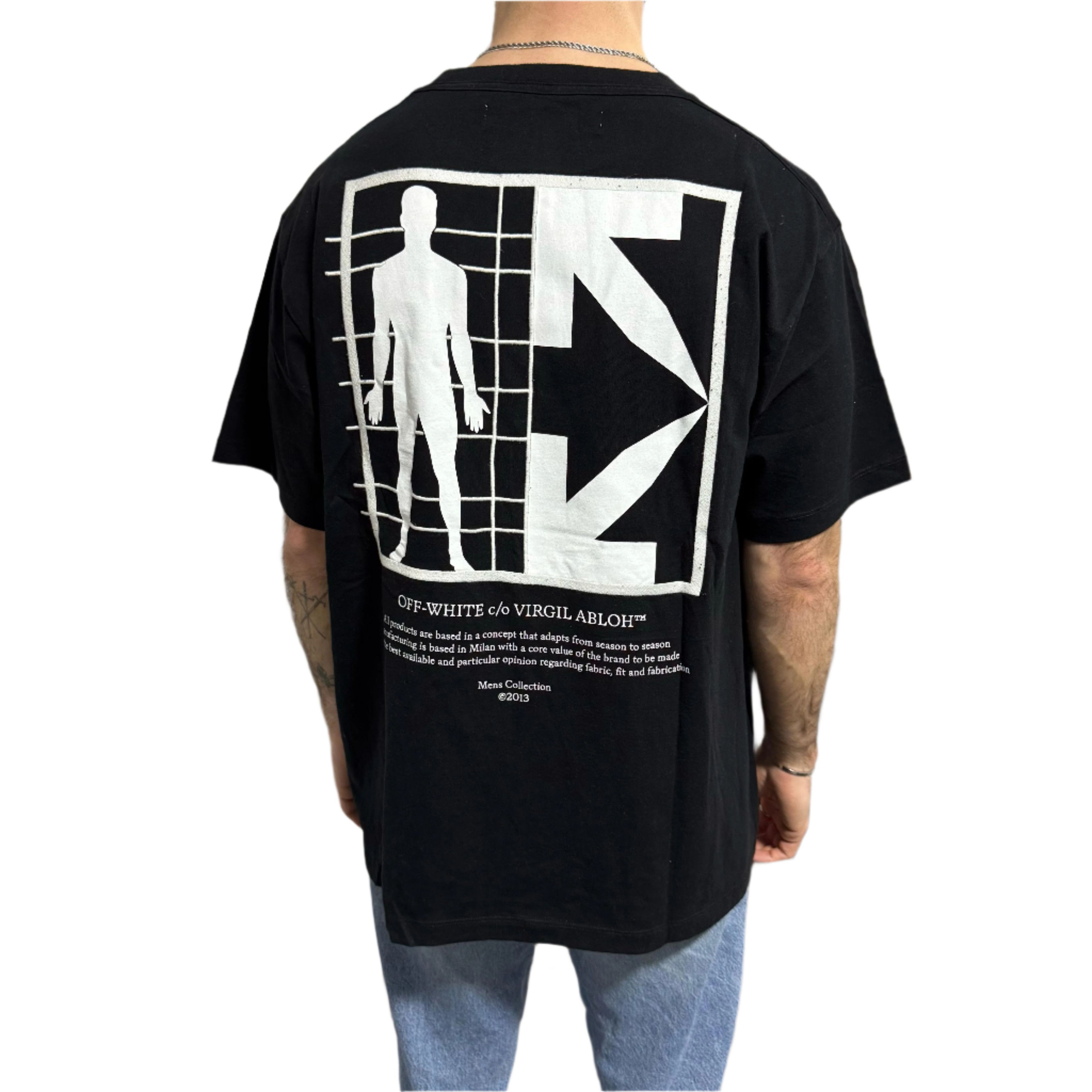 Off-White Black Half Arrow Embroidered Oversized T-Shirt Size US M / EU 48-50 / 2 - 2 Thumbnail