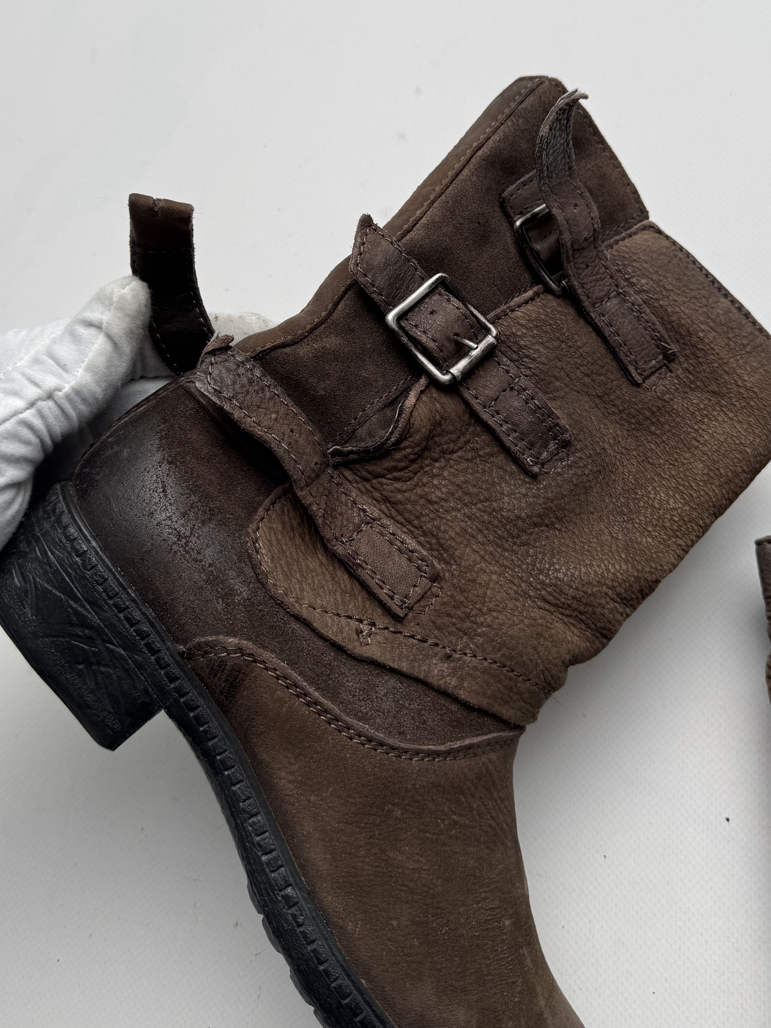 Vintage Vintage Leather Ankle Boots Buckle Strap Biker Moto Boots E2 Size US 7 / IT 37 - 5 Thumbnail