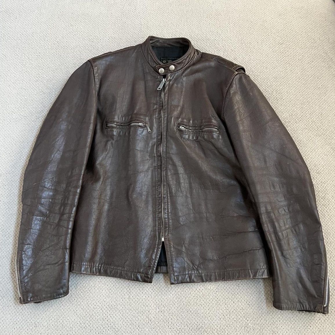 Brooks Vintage Brown Leather Jacket Size US L / EU 52-54 / 3 - 1 Thumbnail