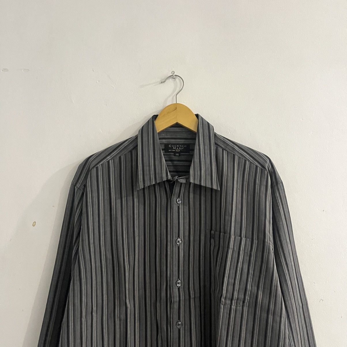 Issey Miyake Countess Mara - Striped Iconic Ls Shirt Size US XL / EU 56 / 4 - 2 Thumbnail