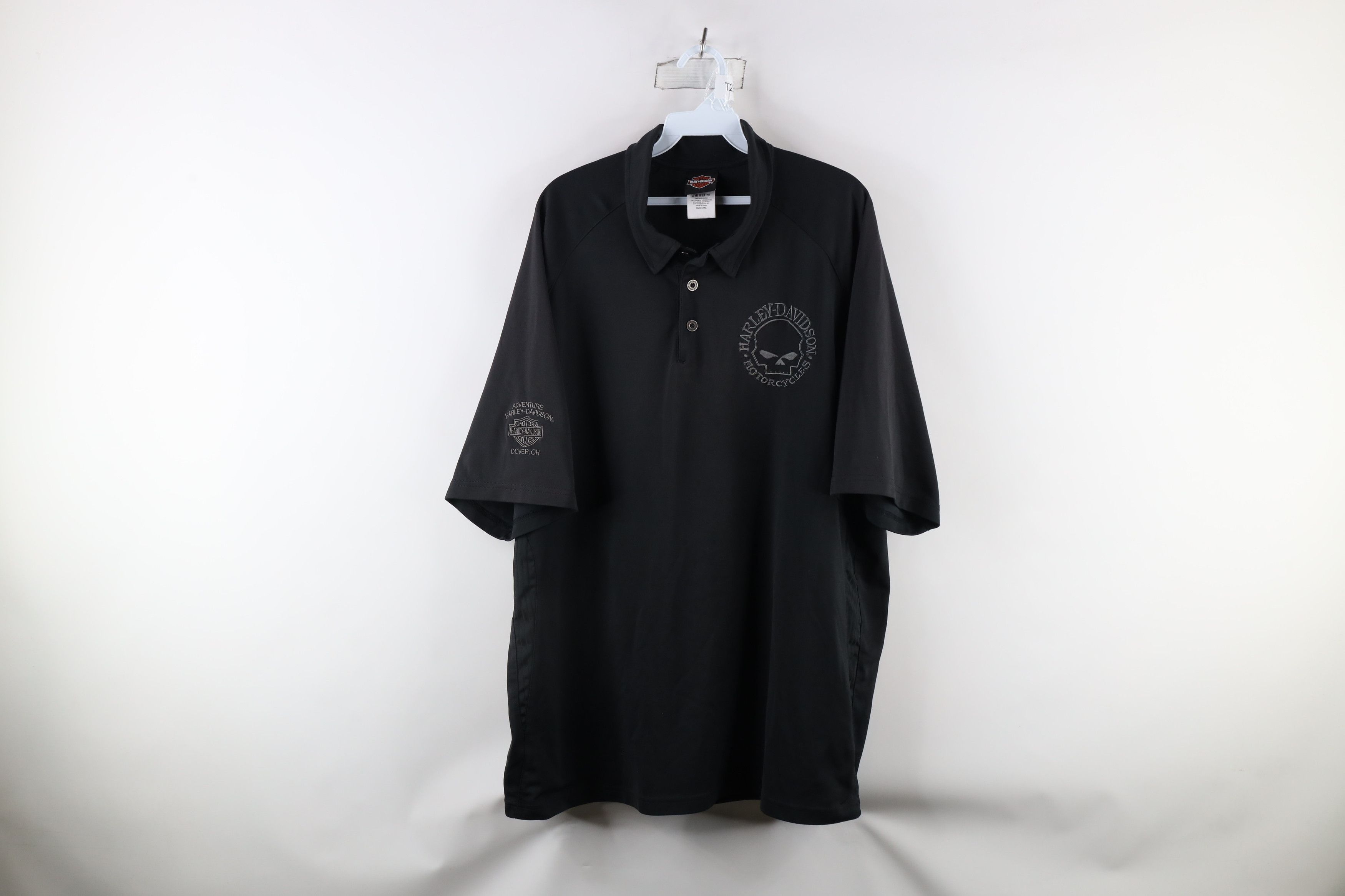 Harley Davidson × Vintage Vintage Y2K Harley Davidson Short Sleeve Polo Shirt Black Size US XXL / EU 58 / 5 - 1 Thumbnail