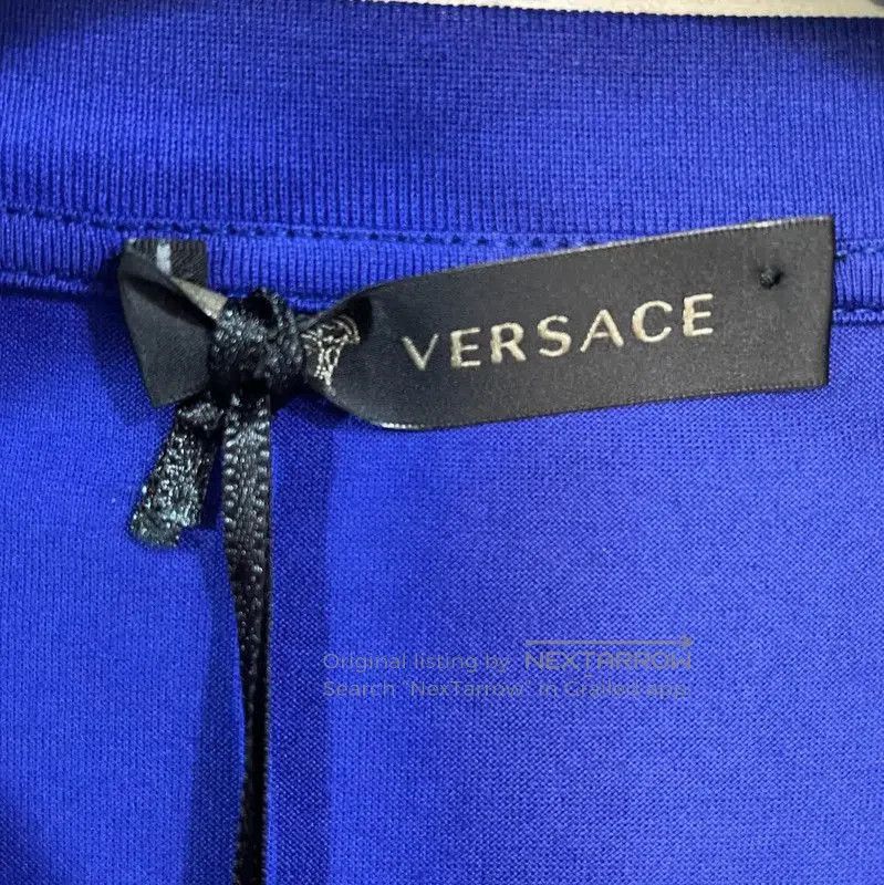 Versace Versace L-size Blue Cotton Short Sleeve T-shirt . Size US L / EU 52-54 / 3 - 4 Thumbnail