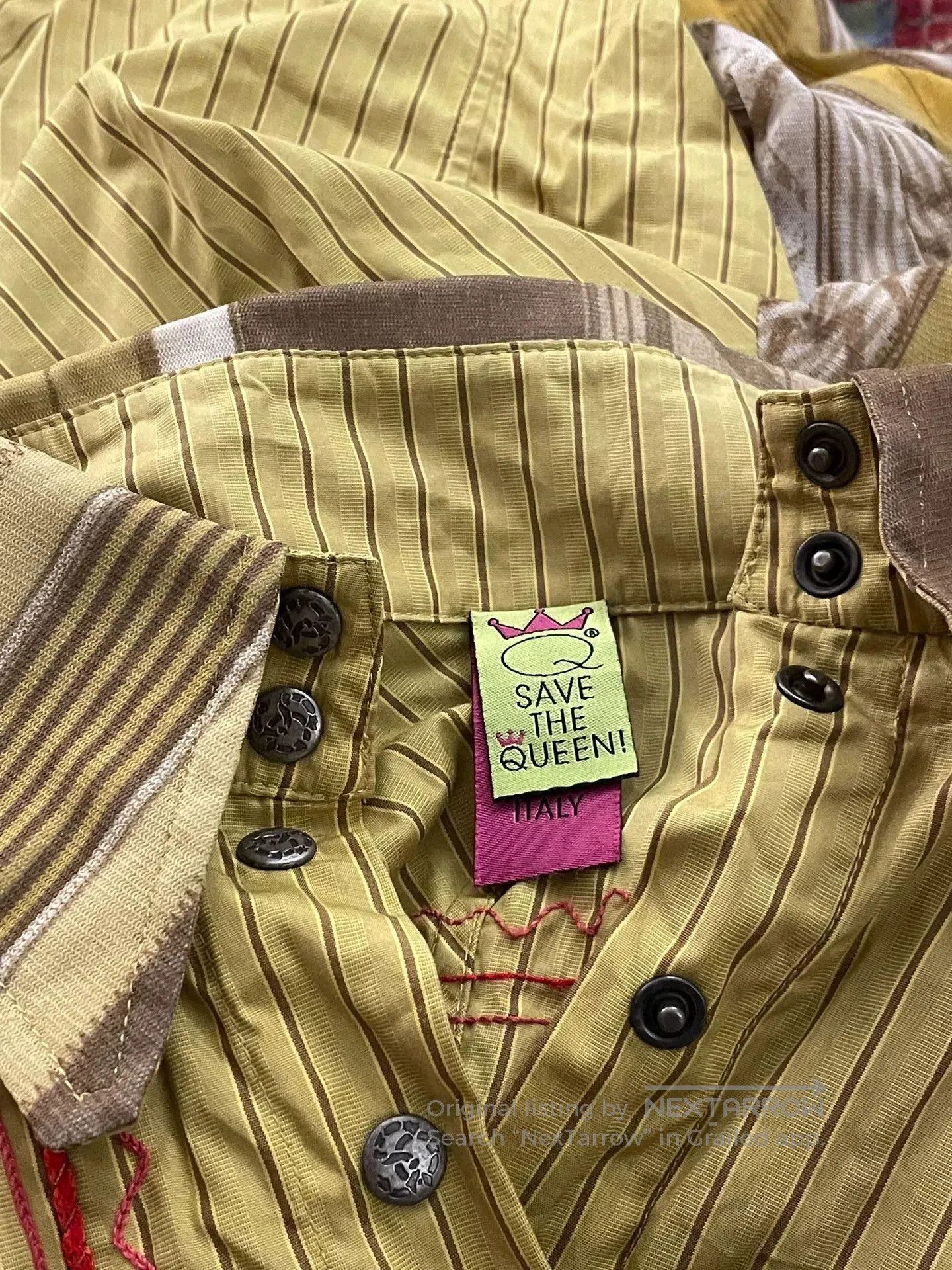 Save The Duck Save the Queen! Vintage Striped Shirt. Size L / US 10 / IT 46 - 5 Thumbnail
