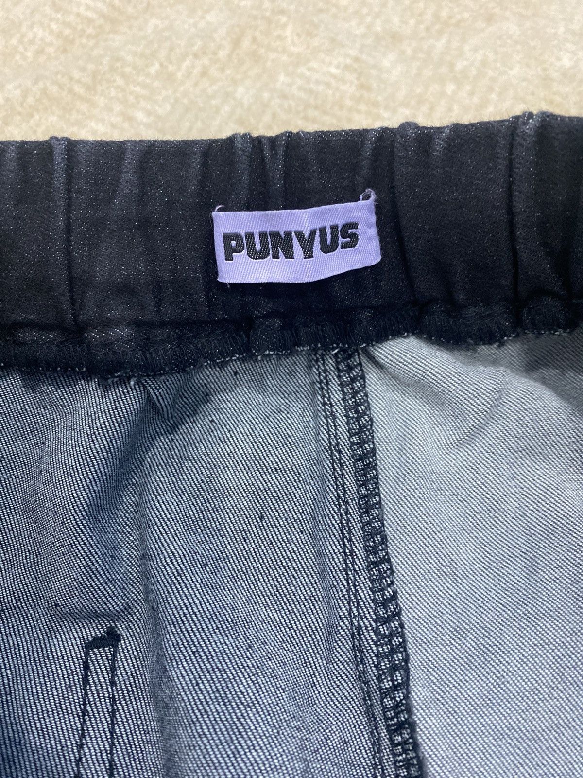 Japanese Brand PUNYUS Patchwork Denim Flare Pants Size US 31 - 3 Thumbnail
