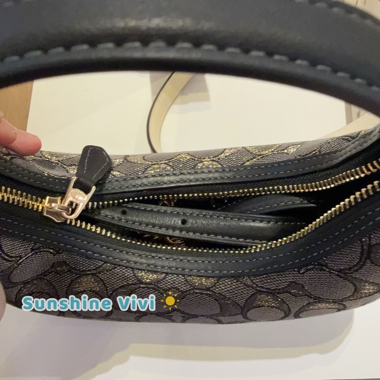Coach NWT Coach Carmen Mini Crossbody Bag CCF76 Charcoal/Gold Size ONE SIZE - 4 Thumbnail