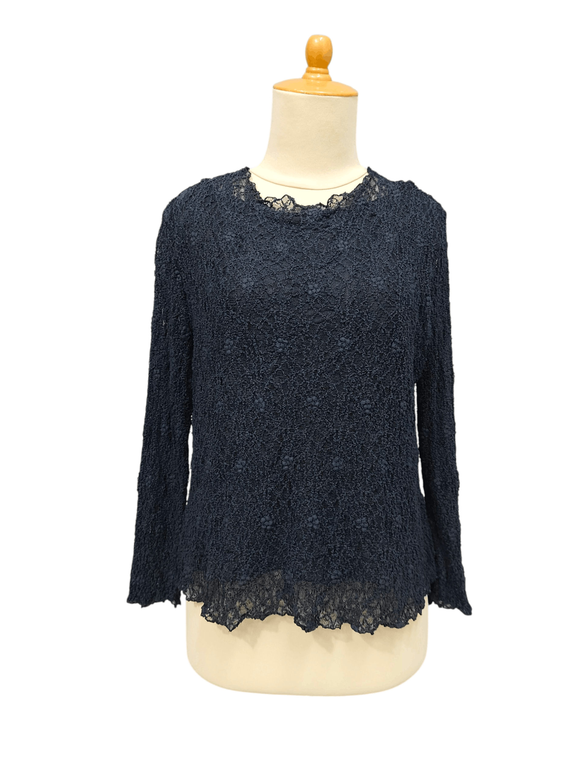 Japanese Brand Jeure Manean🇯🇵Romantic Goth Textured Lace Layered Top Size M / US 6-8 / IT 42-44 - 1 Thumbnail