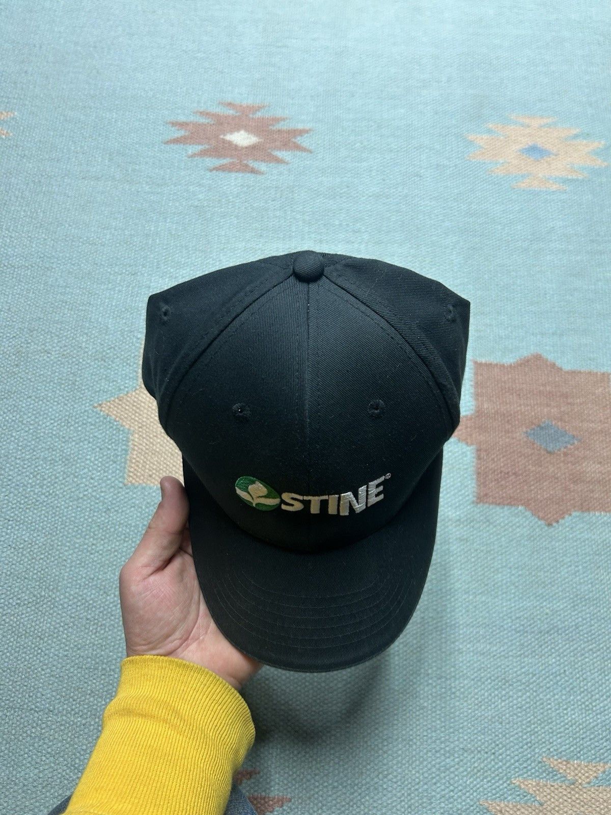 Vintage Stine strapback hat seed farm embroidered logo black Size ONE SIZE - 3 Thumbnail