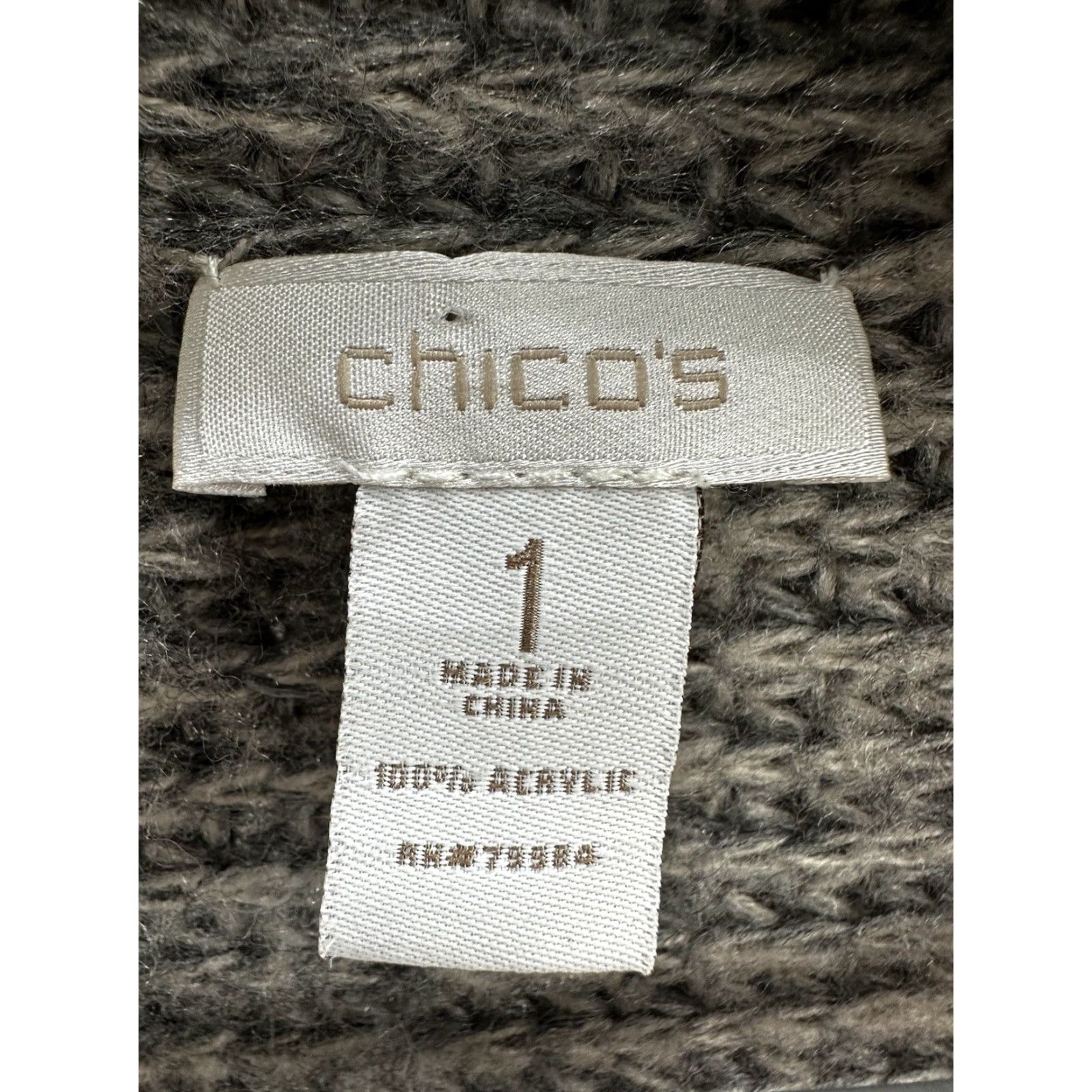 Vintage Chicos Womens Sweater Open Front Patchwork Cardigan Size 1 Small Brown Knit Winter Fall Bohemian Shirt Ladies Mens? Size XS / US 0-2 / IT 36-38 - 6 Thumbnail