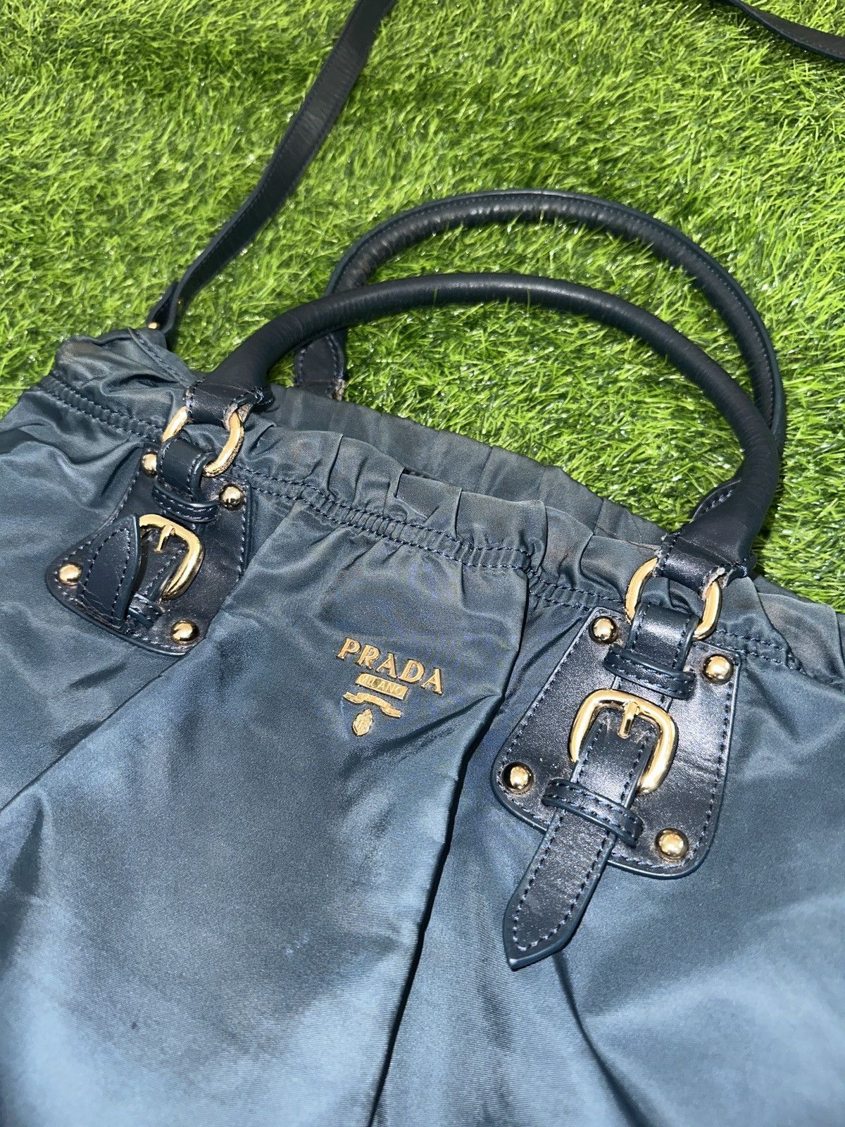 Prada PRADA Tessuto Nylon Satchel Tote Bag Size ONE SIZE - 2 Thumbnail