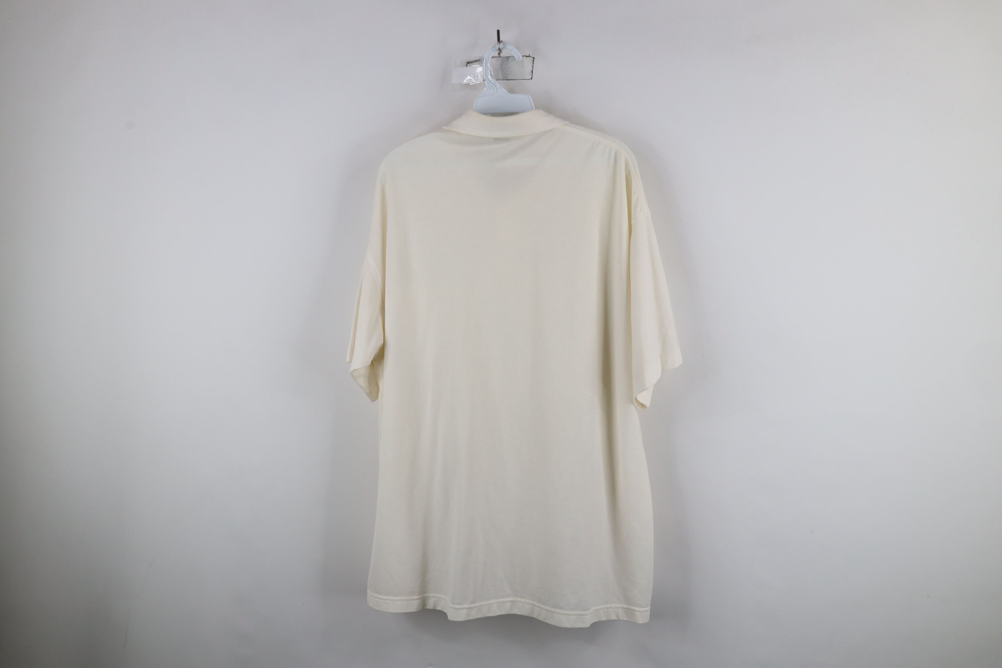 Vintage Vintage 90s Streetwear Collared Pocket Polo Shirt Cream Size US XL / EU 56 / 4 - 10 Thumbnail