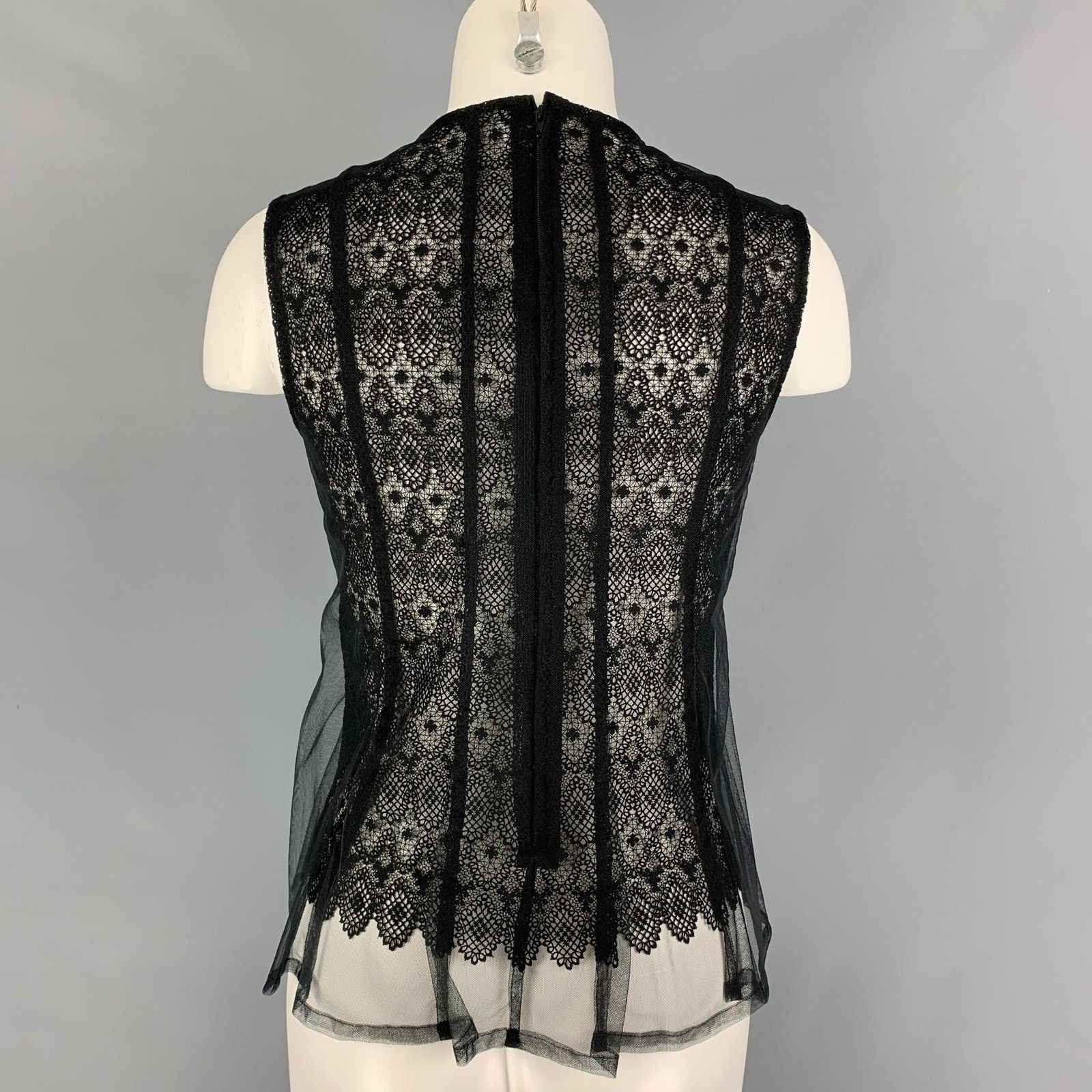 Noir Kei Ninomiya NOIR KEI NINOMIYA Size M Black Tulle Sleeveless Dress Top Size M / US 6-8 / IT 42-44 - 3 Thumbnail