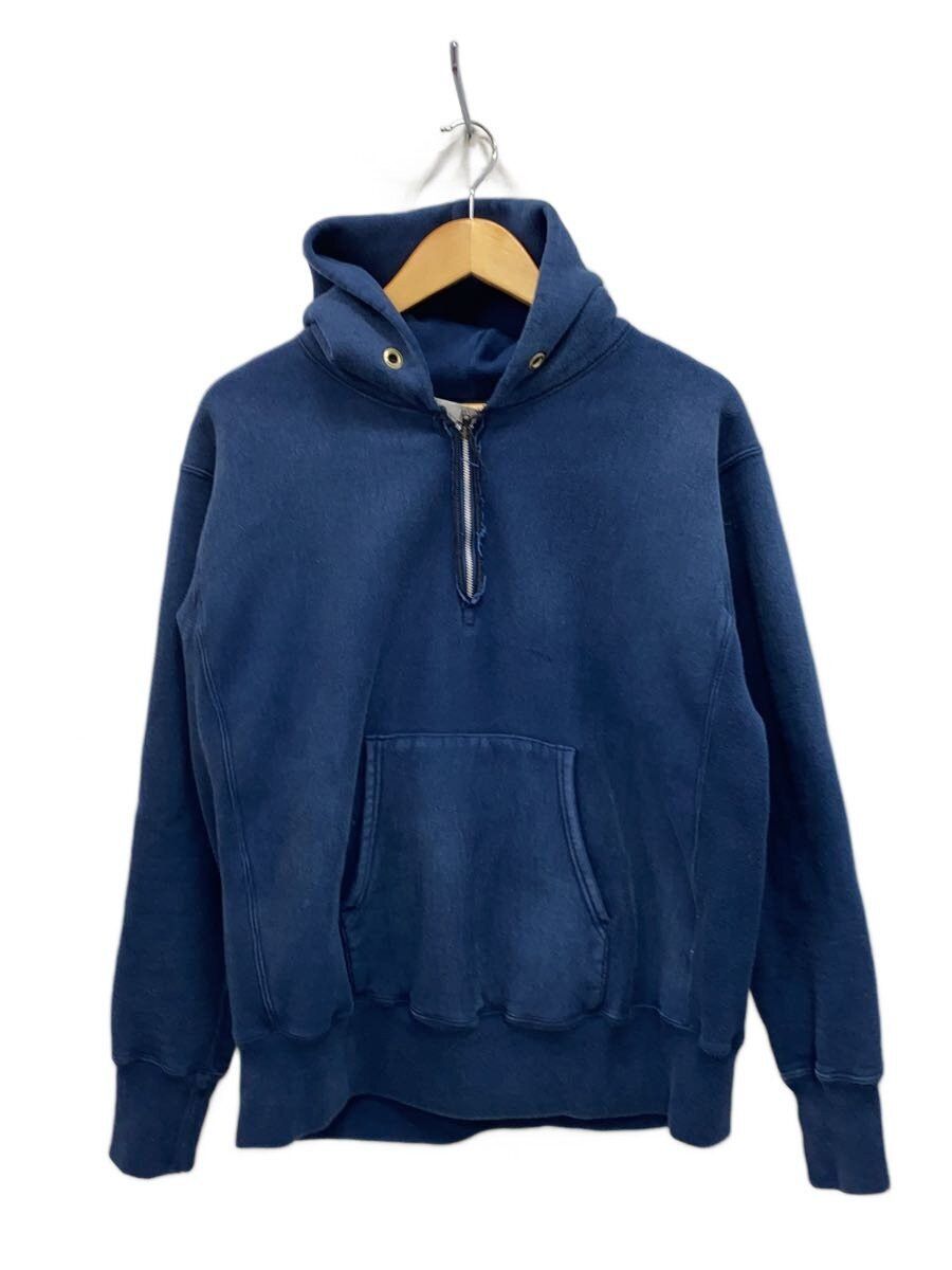 A.PRESSE Blue Cotton Vintage Half Zip Sweat Hoodie Size US M / EU 48-50 / 2 - 1 Thumbnail
