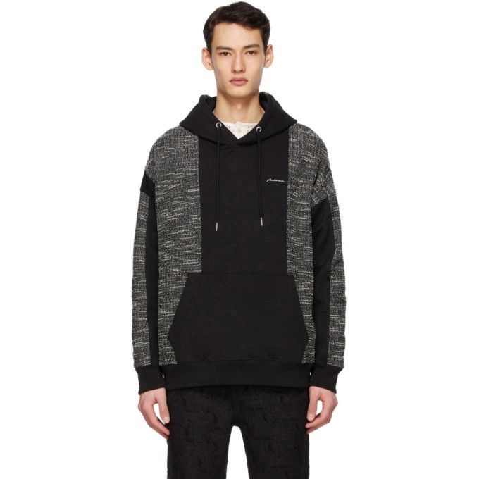Andersson Bell Andersson Bell Black Fabric Contrast Hoodie Size US M / EU 48-50 / 2 - 2 Thumbnail
