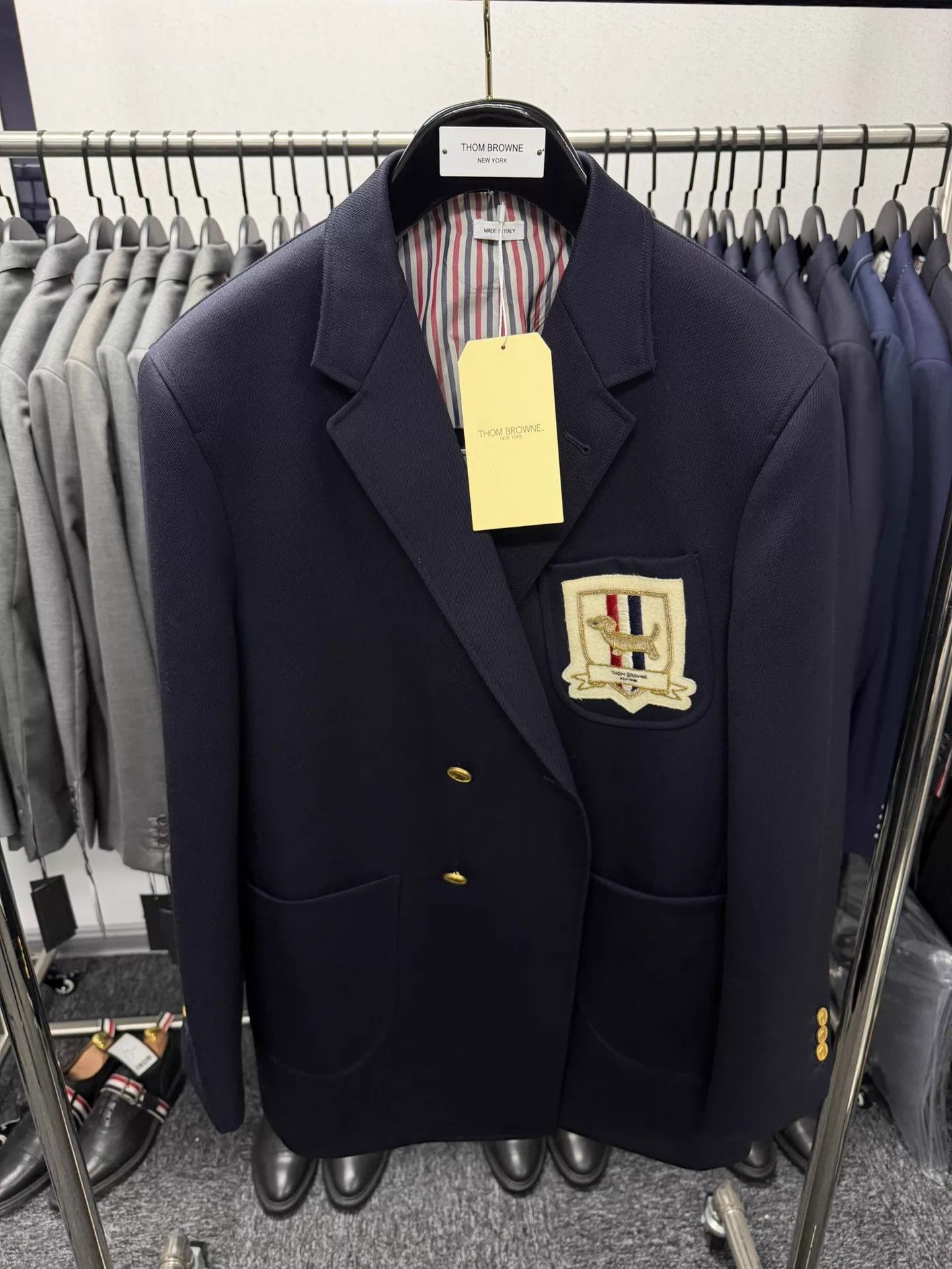 Thom Browne Thom Browne Men's Navy Gold-Button Wool Overcoat Size 2 Rare Size US M / EU 48-50 / 2 - 1 Thumbnail