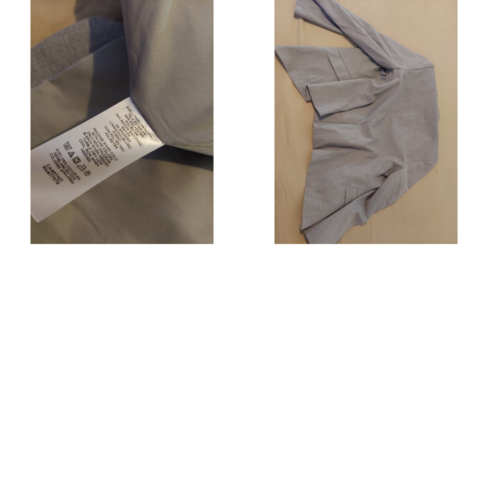 Ann Taylor Womens Ann Taylor Blazer Jacket 14 Gray Basic Jacket Womens Size 14 Gray Blazer Size XL / US 12-14 / IT 48-50 - 8 Thumbnail