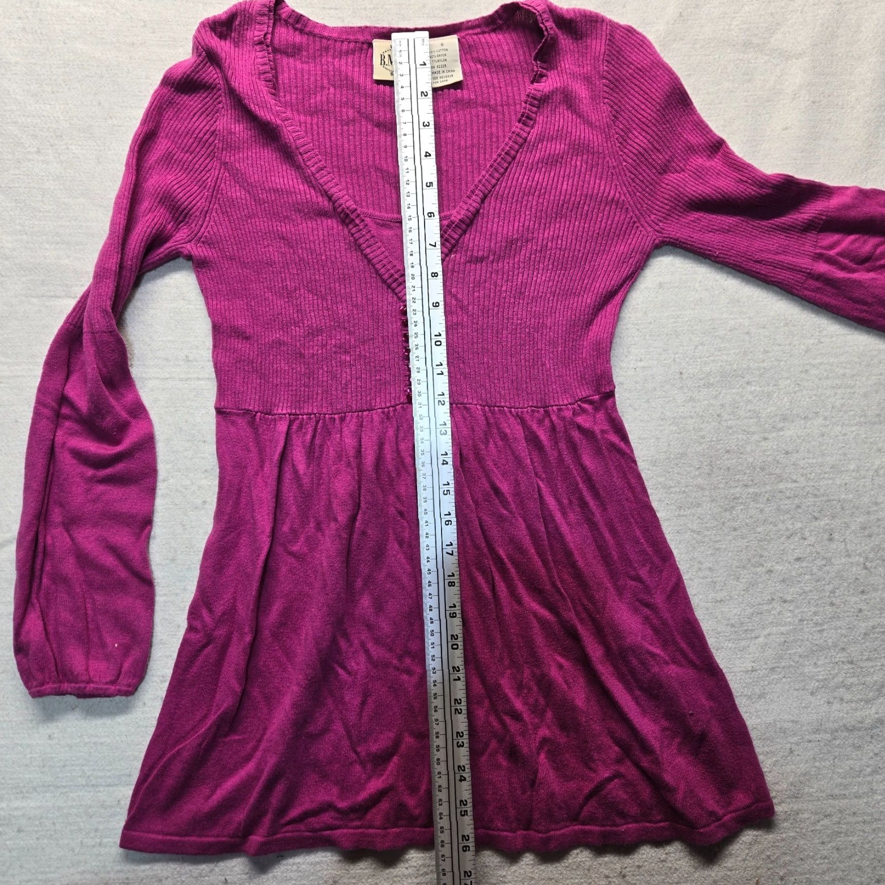 Vintage B. Moss Dress Women's Size S Purple Solid Rayon Pullover Womens Size S / US 4 / IT 40 - 6 Thumbnail
