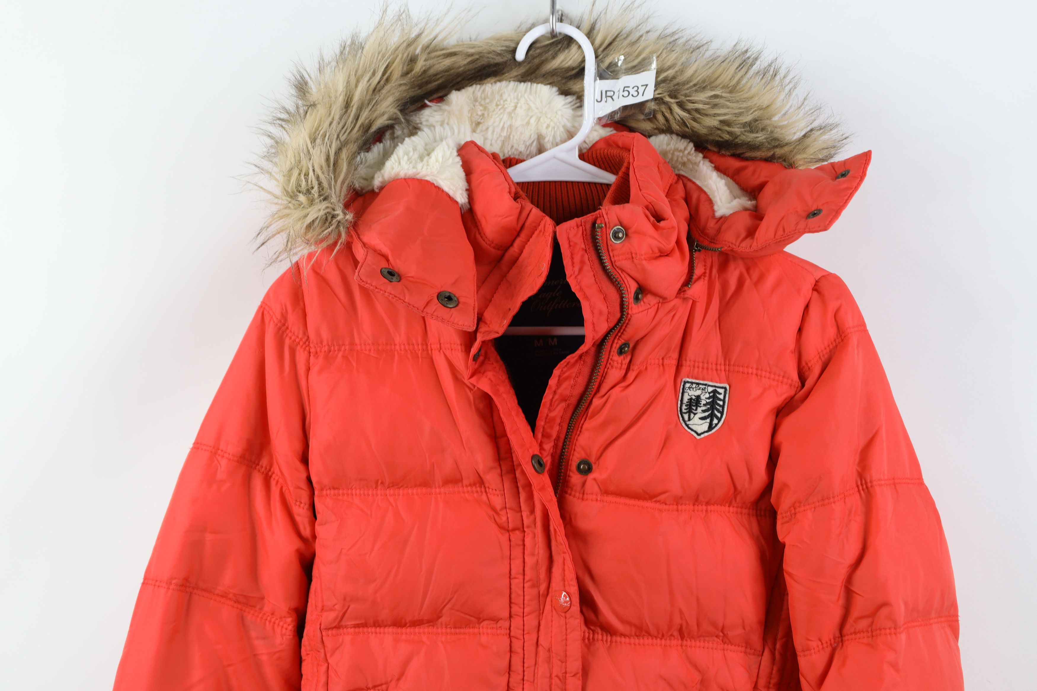 American Eagle Outfitters Vintage 90s Y2K American Eagle Cropped Puffer Jacket Orange Size M / US 6-8 / IT 42-44 - 2 Thumbnail
