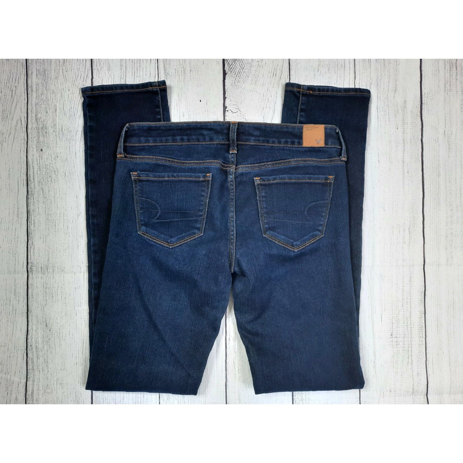 American Eagle Outfitters American Eagle Jeans Skinny 29x31 Slim Dark Blue Denim Mens Regular Rise Mid Inseam 31 Size US 29 - 4 Thumbnail