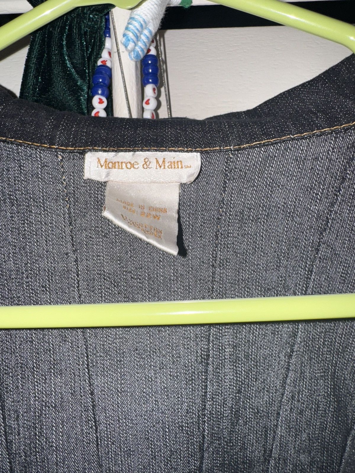 Other Monroe and Main Denim Pleated Jacket 22W Size L / US 10 / IT 46 - 3 Thumbnail