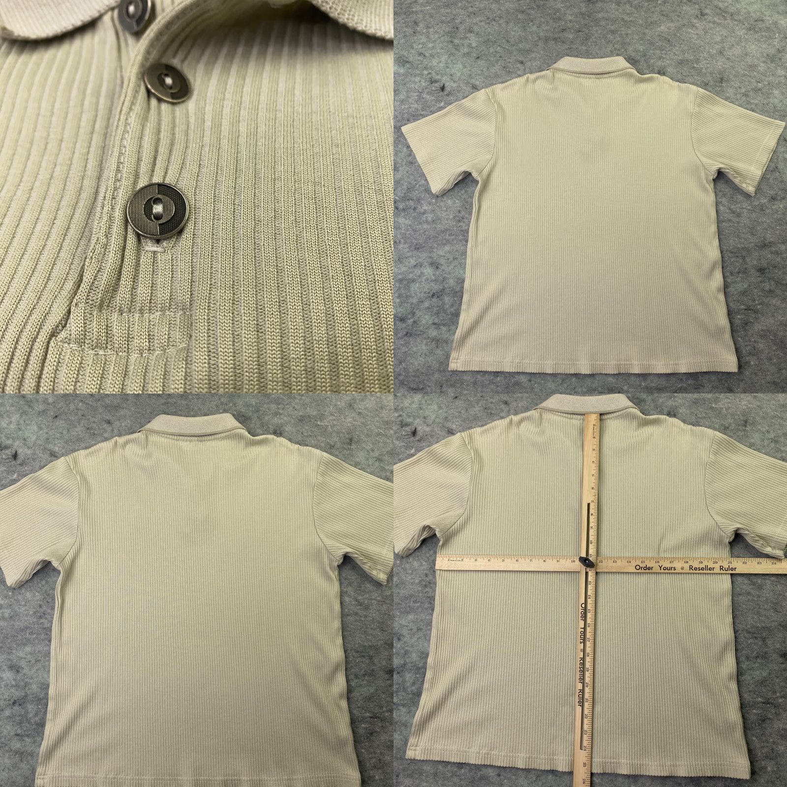 Disney VINTAGE Disney Pooh Shirt Mens L Beige Ribbed Golf Polo Tigger Florida 80s 90s Polo Shirt Mens Beige Disney Embroidered Golf Shirt Size US L / EU 52-54 / 3 - 8 Thumbnail
