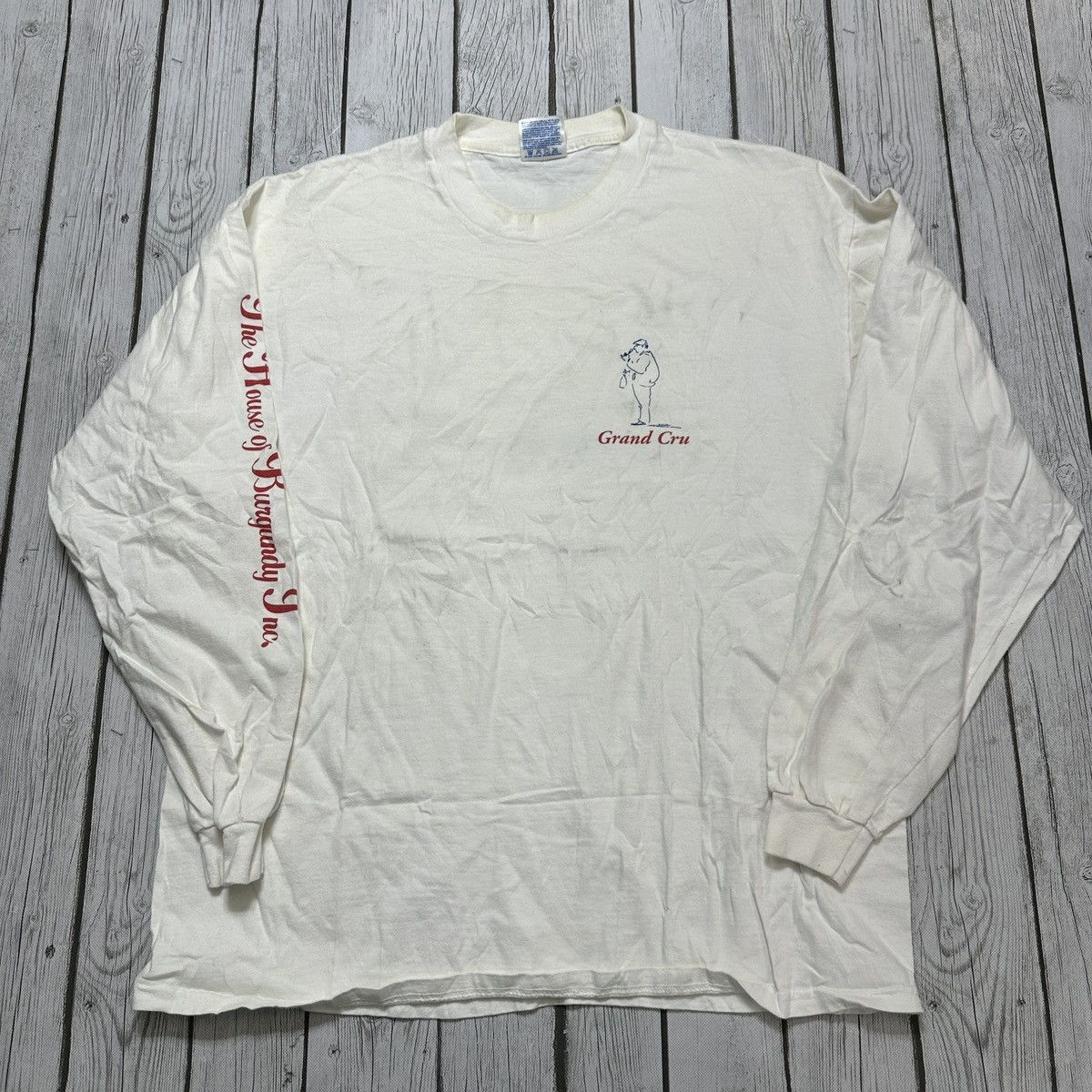 Hanes × Vintage Vintage Grand Cru Yacht long sleeve tee Size US XL / EU 56 / 4 - 2 Thumbnail