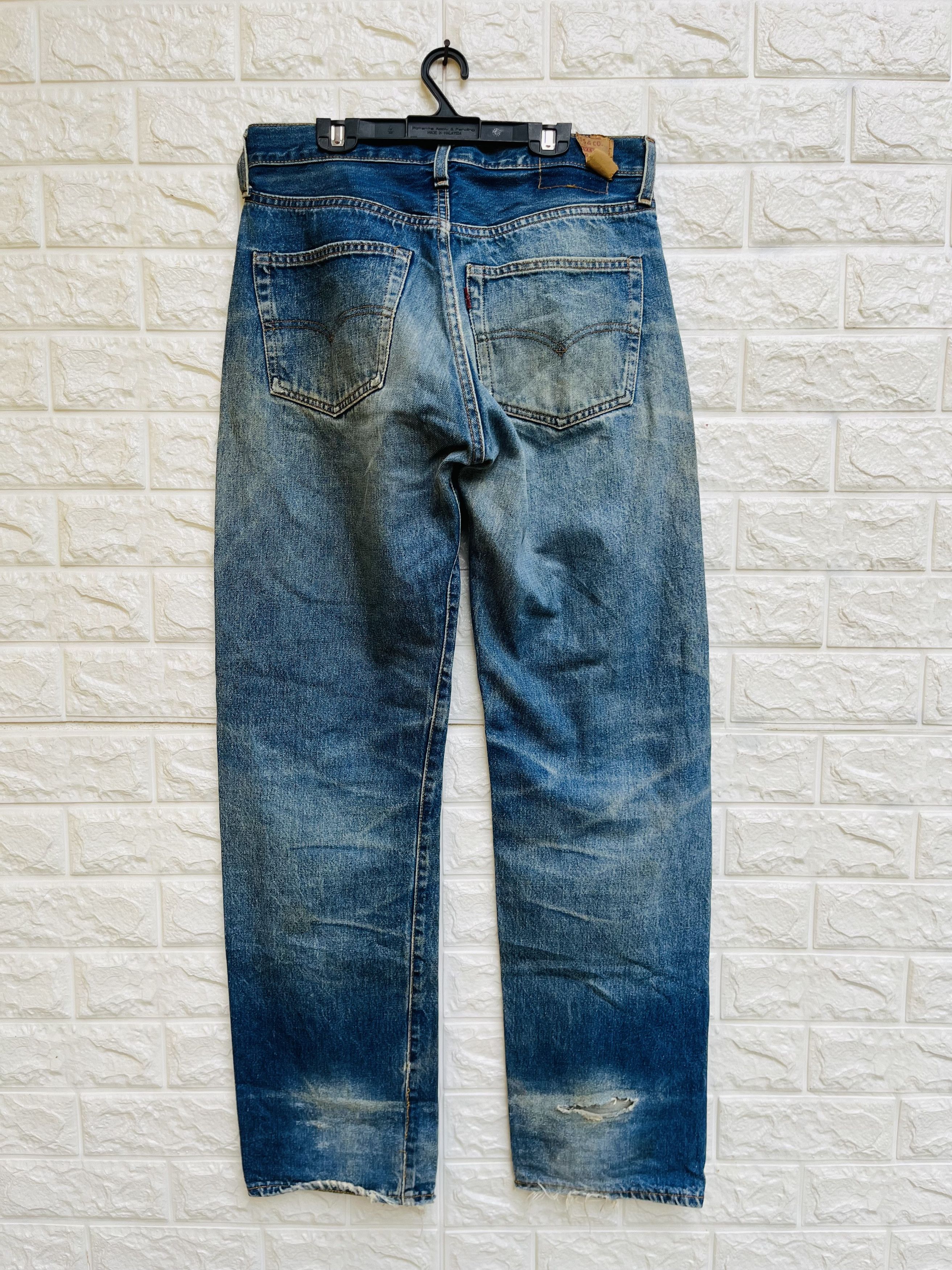 Levi's Vintage Clothing Vintage 80s Levis Big E Distressed Designer Fashion Style Size US 30 / EU 46 - 2 Thumbnail