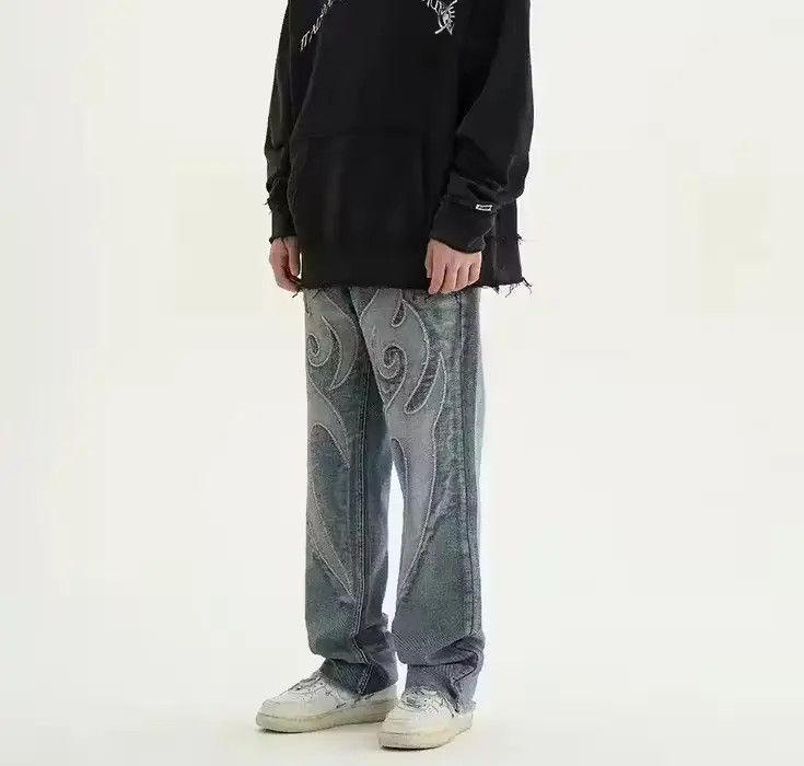 image of Vintage Retro Punk Denim Pants, Men's (Size 32)