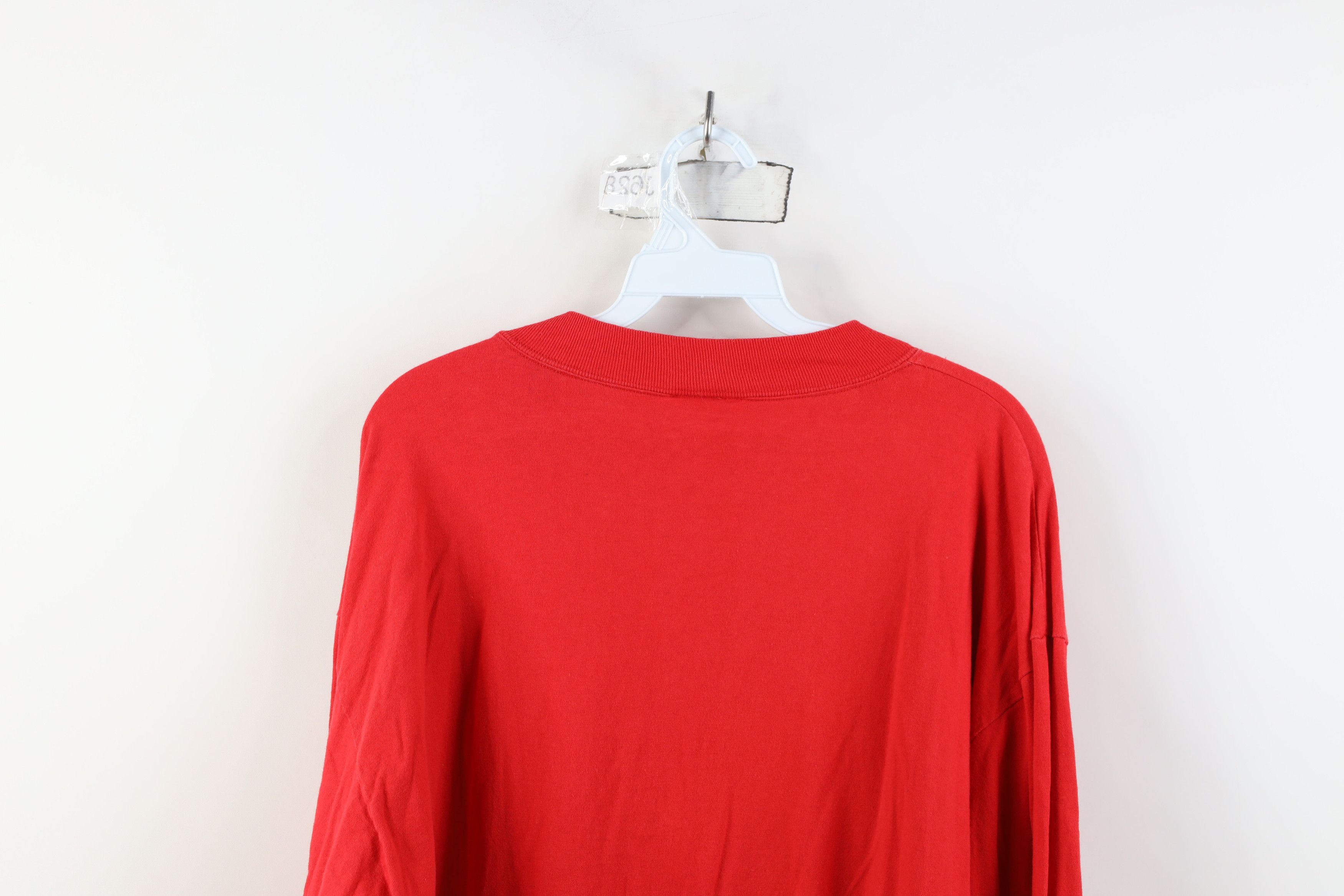 Vintage Vintage 90s Red Wings Hockey Long Sleeve T-Shirt Cotton USA Size US XL / EU 56 / 4 - 12 Thumbnail